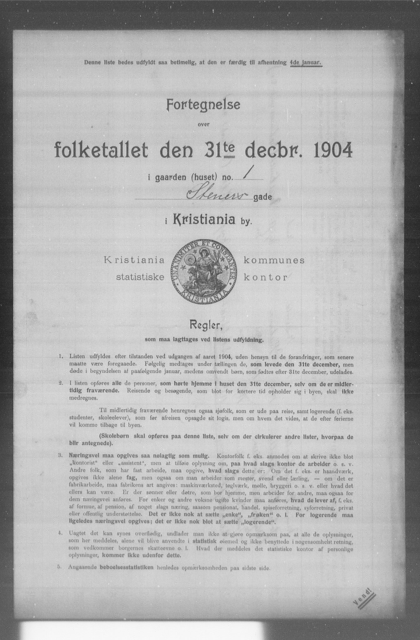 OBA, Municipal Census 1904 for Kristiania, 1904, p. 19175