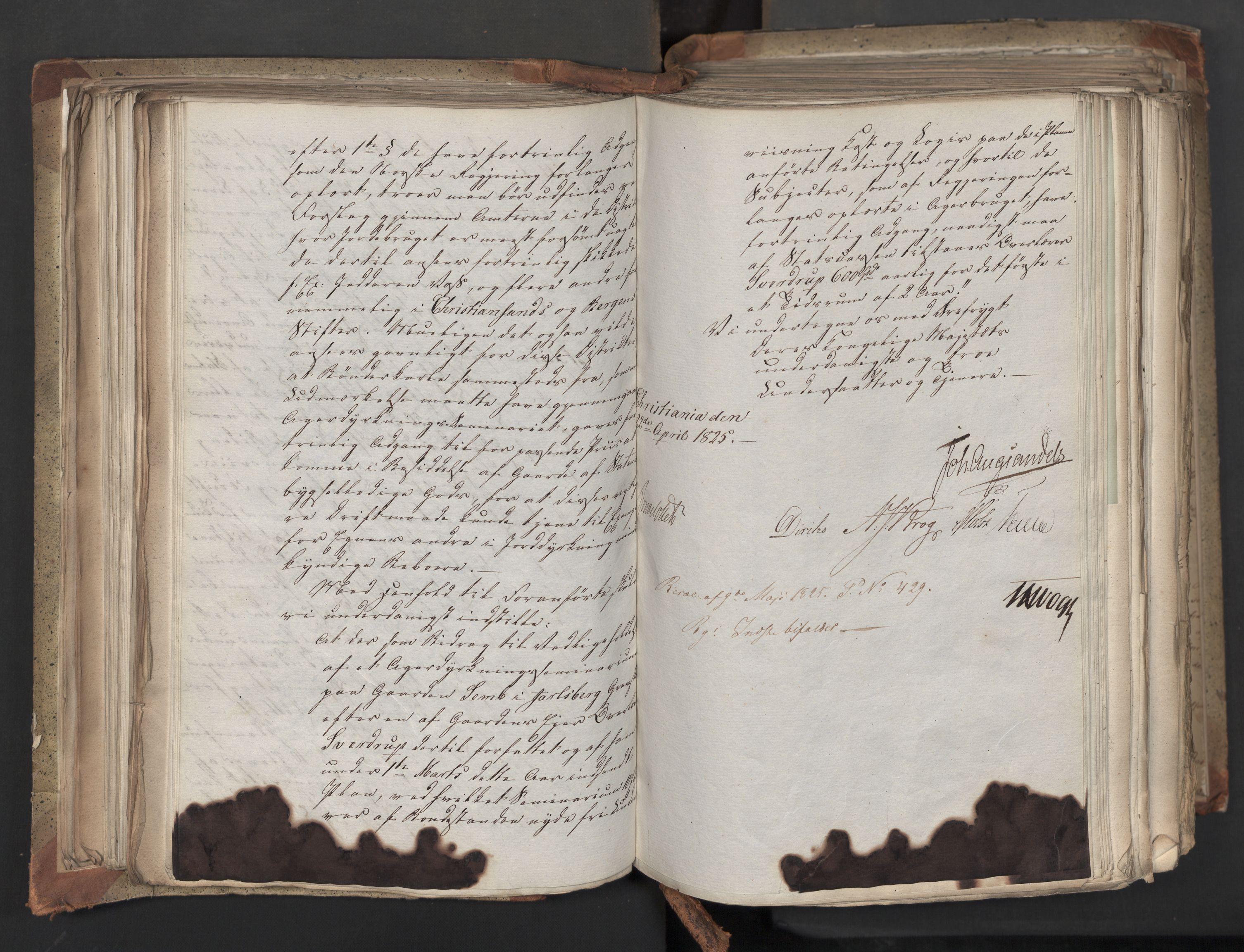 Statsrådsavdelingen i Stockholm, AV/RA-S-1003/D/Da/L0042: Regjeringsinnstillinger nr. 2467-2705, 1825, p. 189