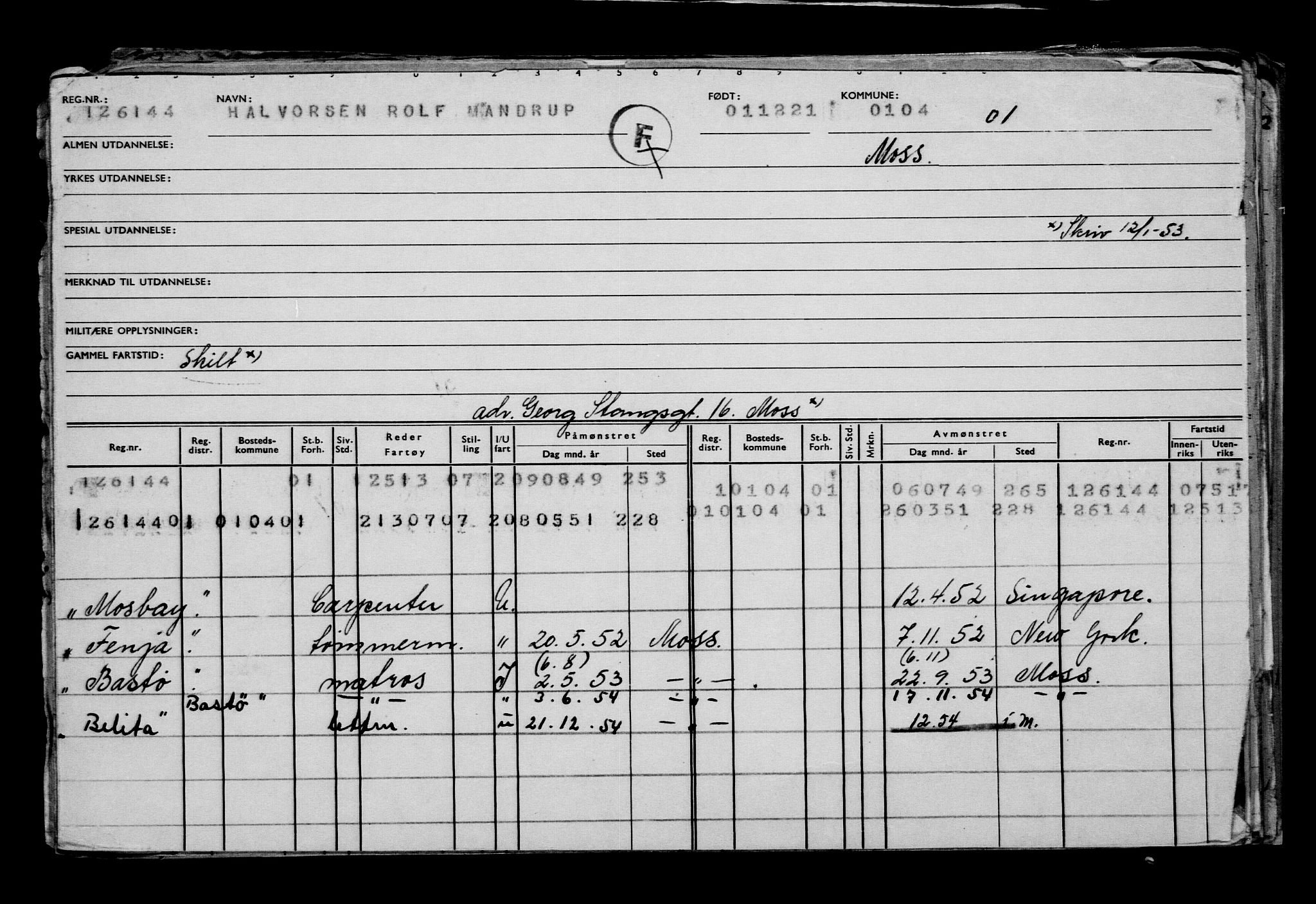 Direktoratet for sjømenn, AV/RA-S-3545/G/Gb/L0200: Hovedkort, 1921, p. 350