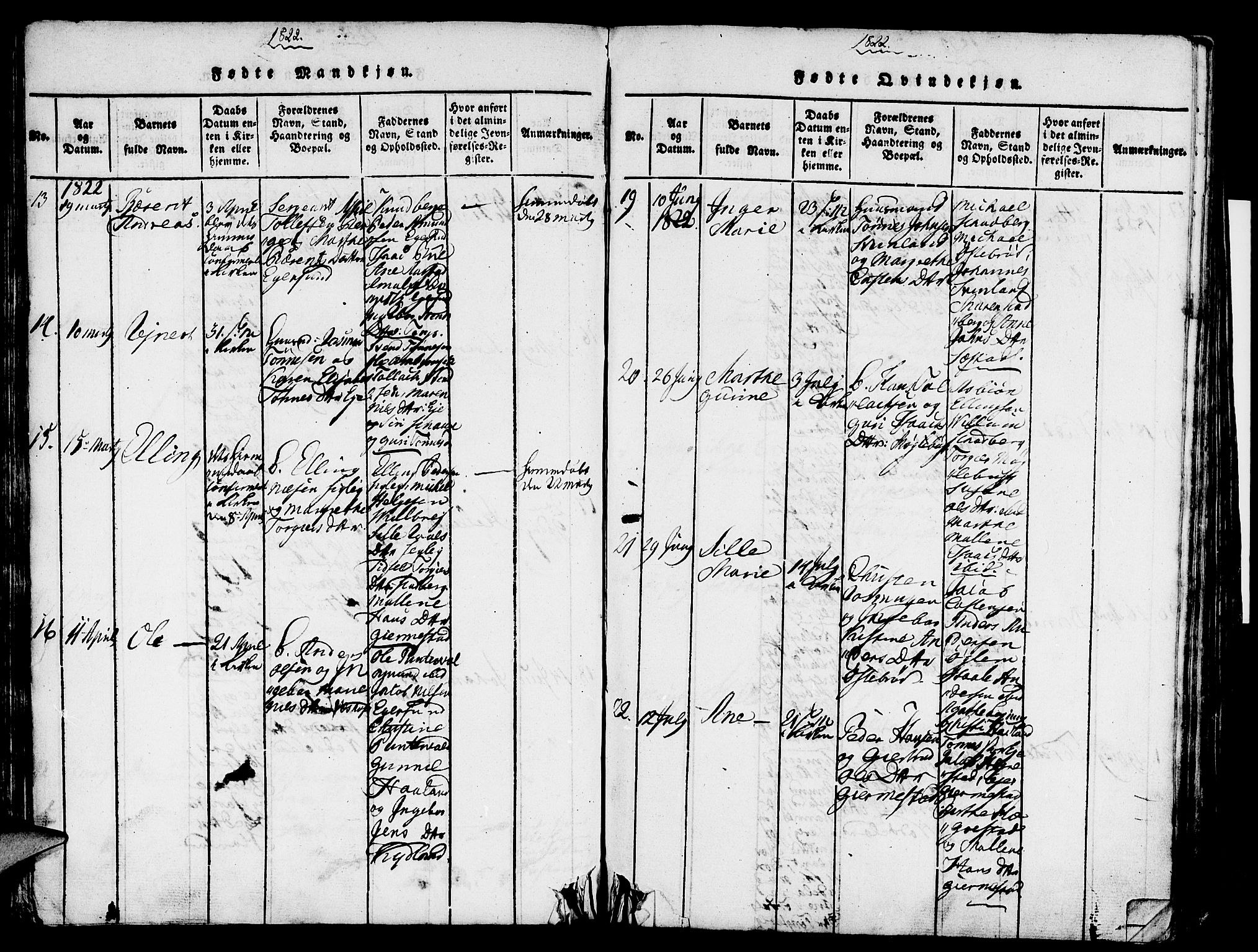 Eigersund sokneprestkontor, AV/SAST-A-101807/S08/L0007: Parish register (official) no. A 7, 1815-1827