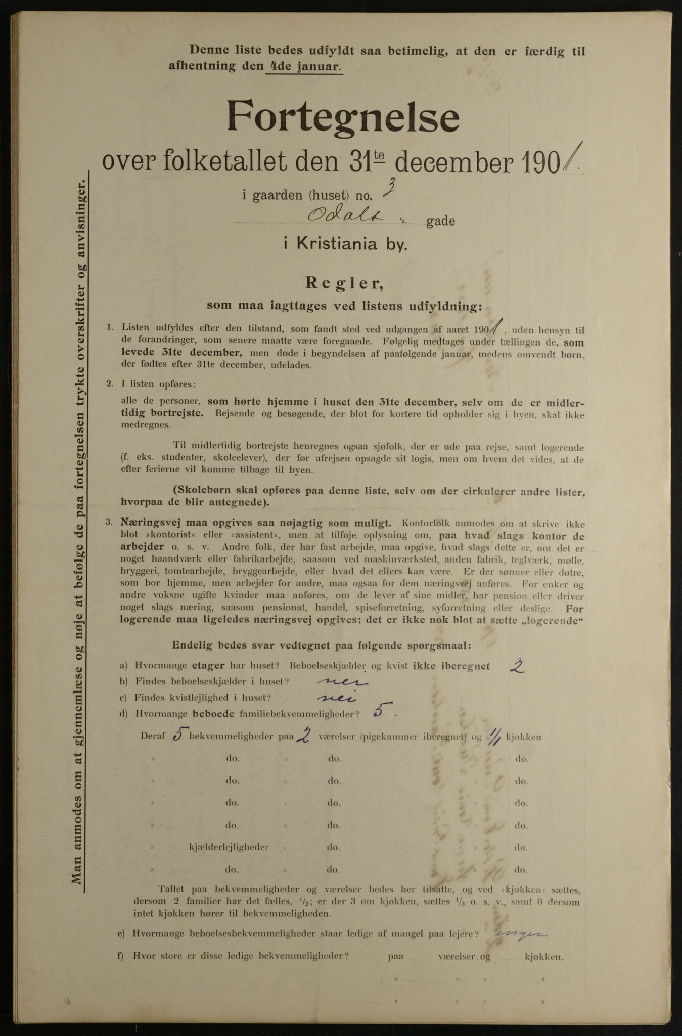 OBA, Municipal Census 1901 for Kristiania, 1901, p. 11427