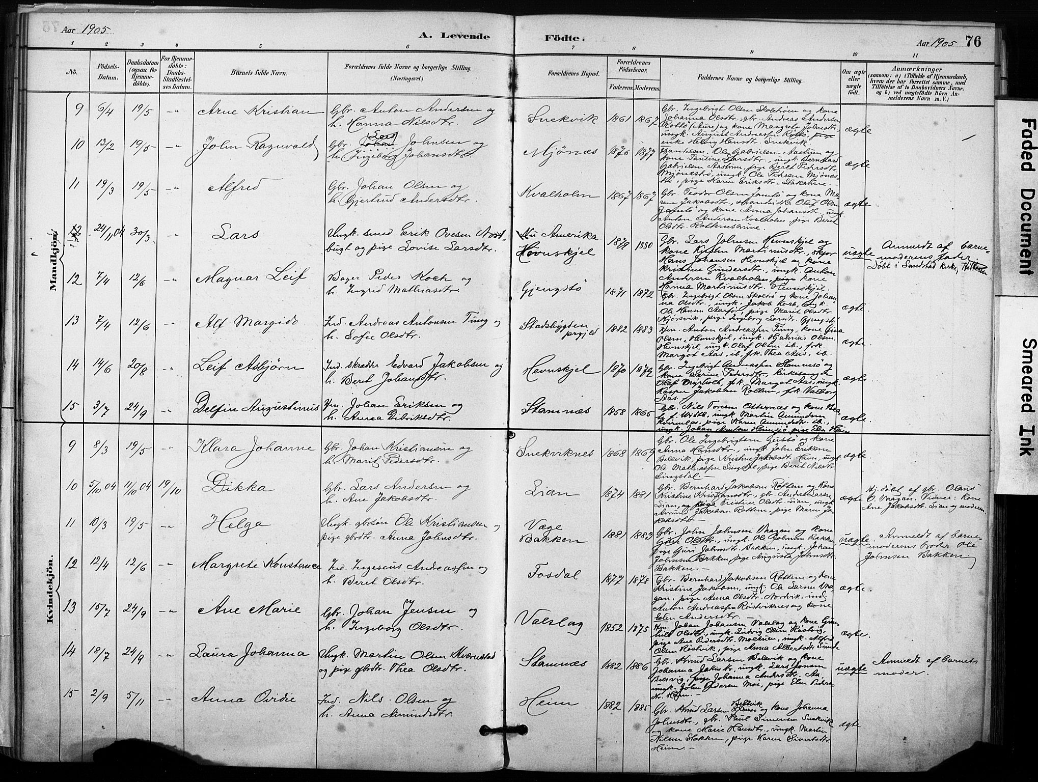 Ministerialprotokoller, klokkerbøker og fødselsregistre - Sør-Trøndelag, AV/SAT-A-1456/633/L0518: Parish register (official) no. 633A01, 1884-1906, p. 76