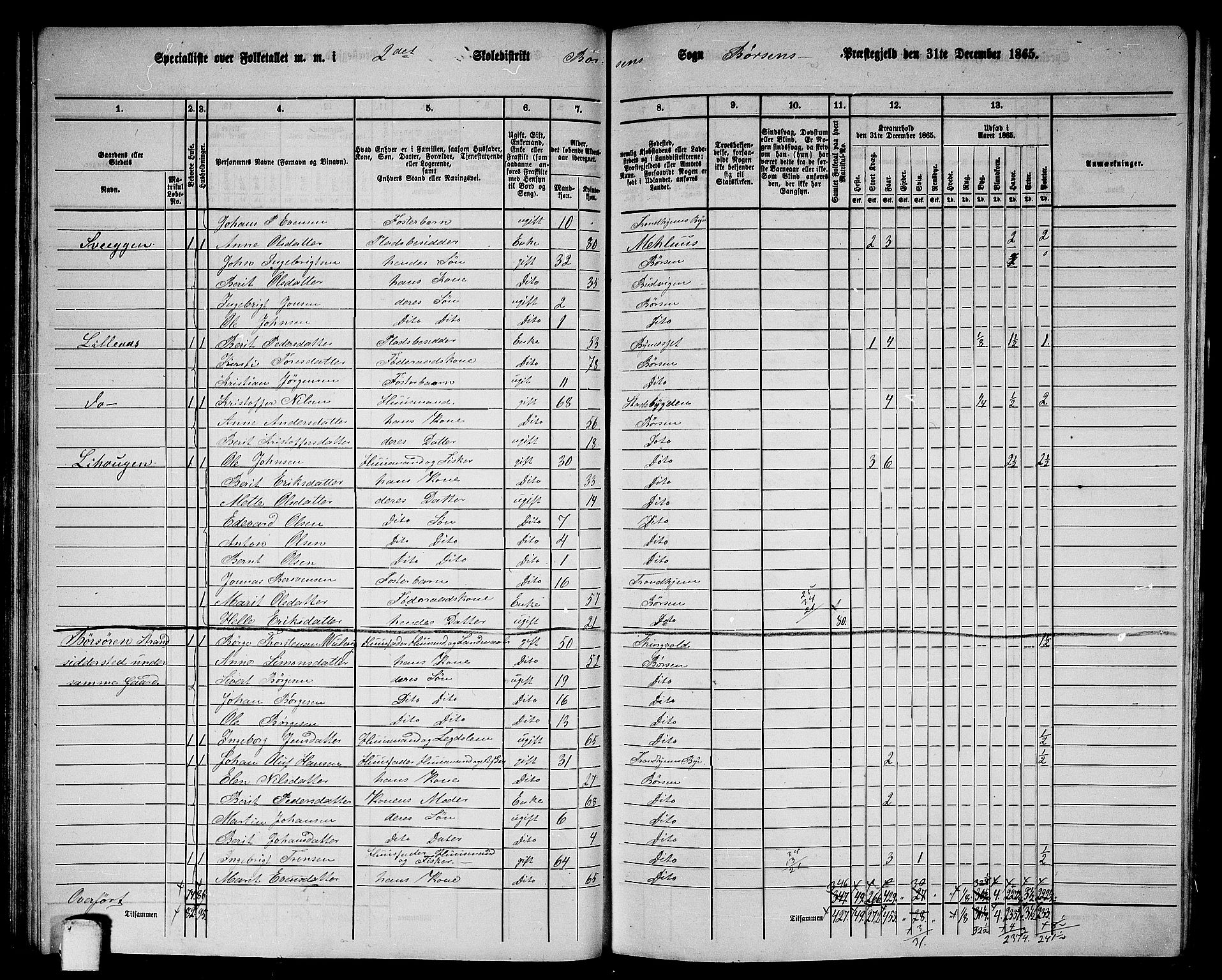 RA, 1865 census for Børsa, 1865, p. 47