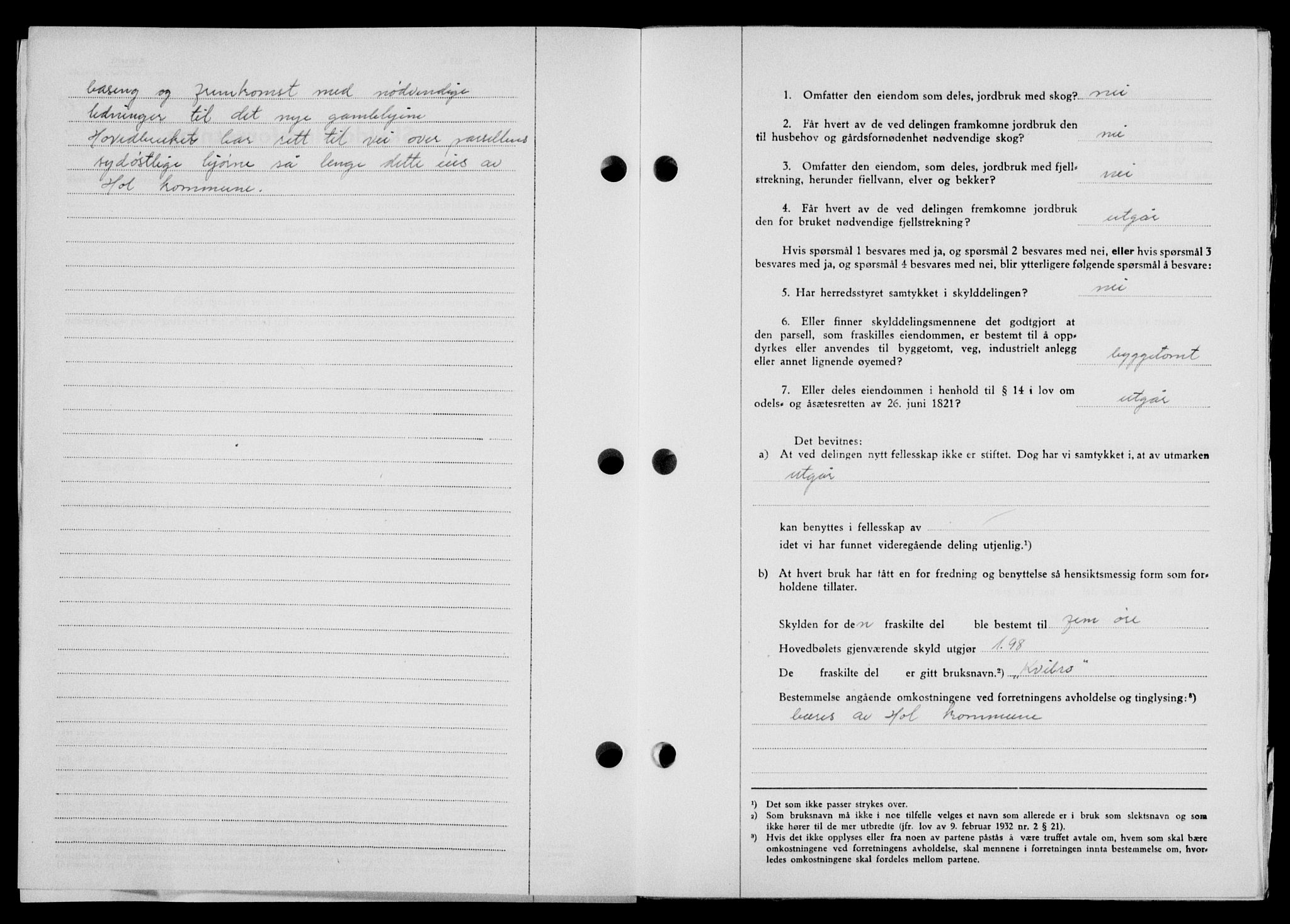 Lofoten sorenskriveri, SAT/A-0017/1/2/2C/L0021a: Mortgage book no. 21a, 1949-1949, Diary no: : 1941/1949