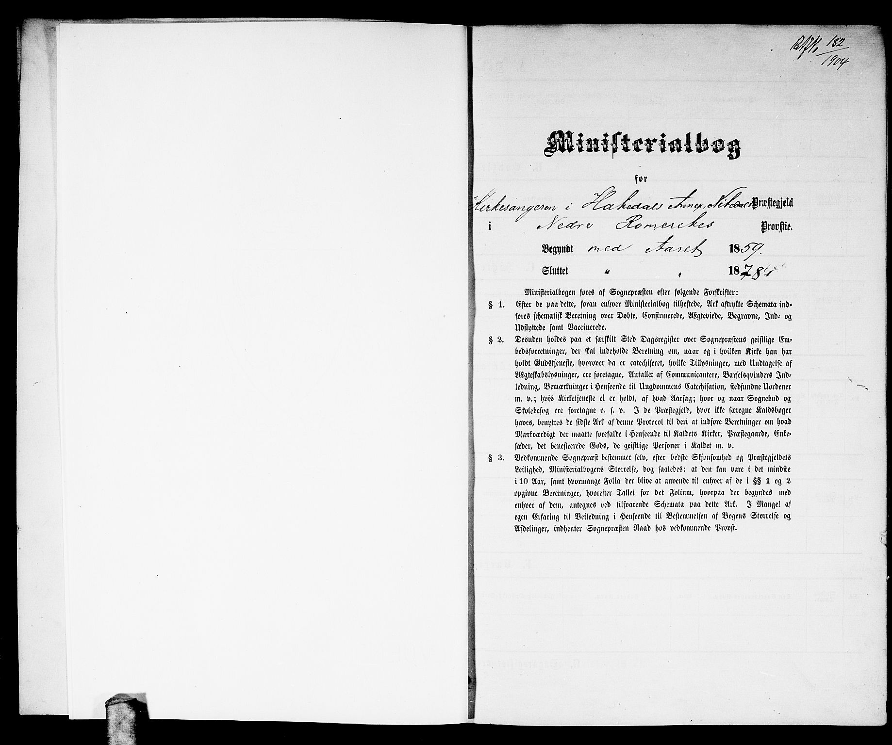 Nittedal prestekontor Kirkebøker, AV/SAO-A-10365a/G/Gb/L0001: Parish register (copy) no. II 1, 1859-1878