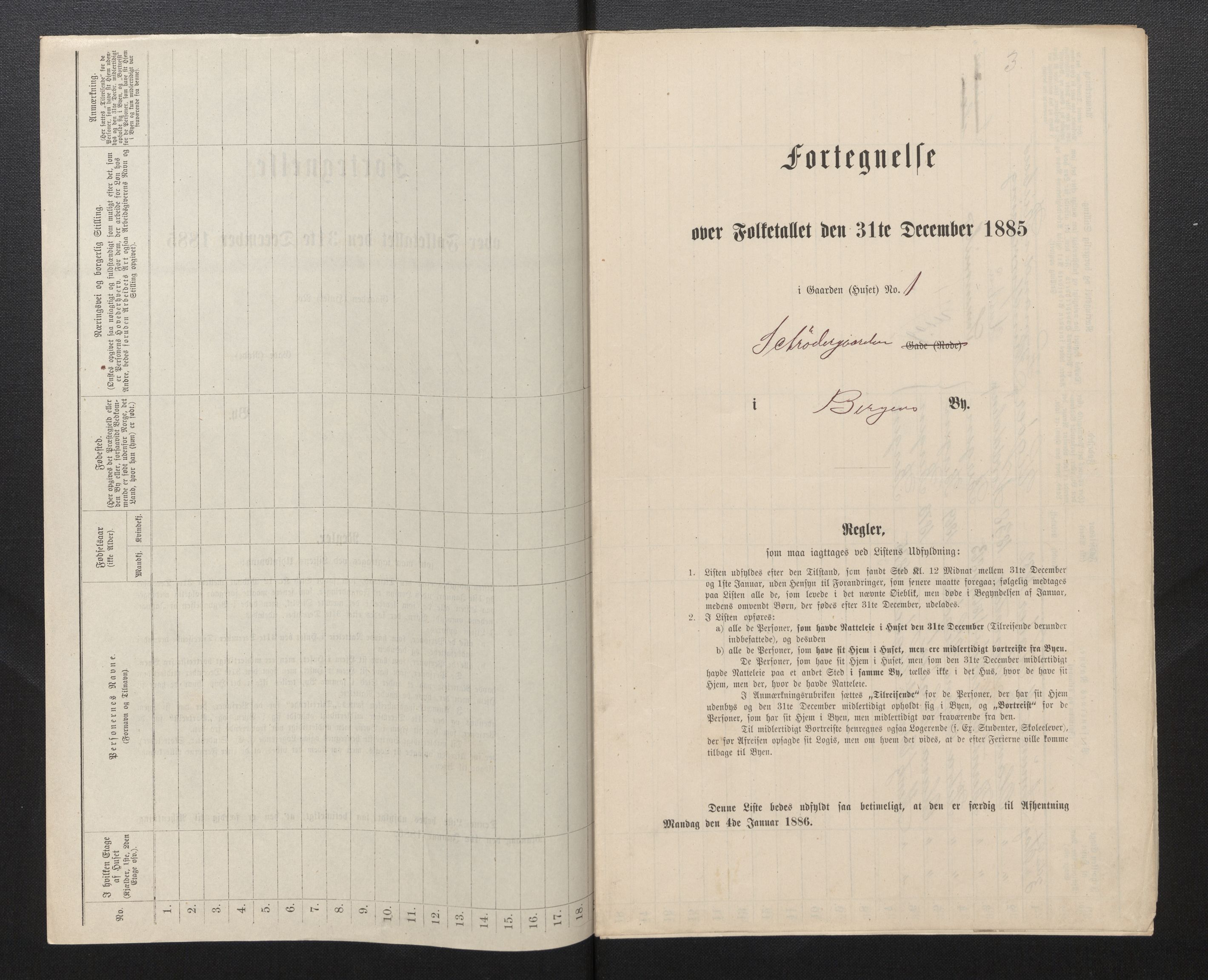 SAB, 1885 census for 1301 Bergen, 1885, p. 5565