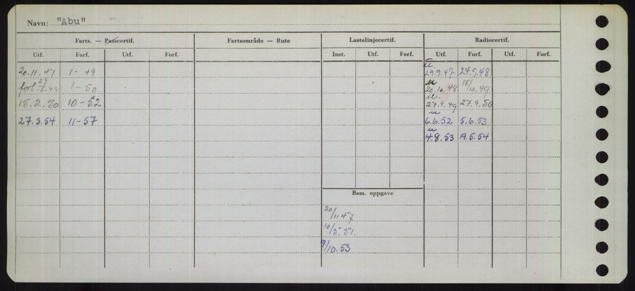 Sjøfartsdirektoratet med forløpere, Skipsmålingen, AV/RA-S-1627/H/Hb/L0001: Fartøy, A-D, p. 2