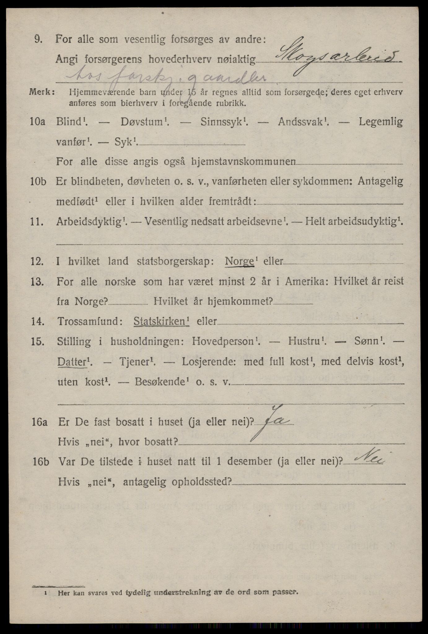 SAKO, 1920 census for Lårdal, 1920, p. 2396