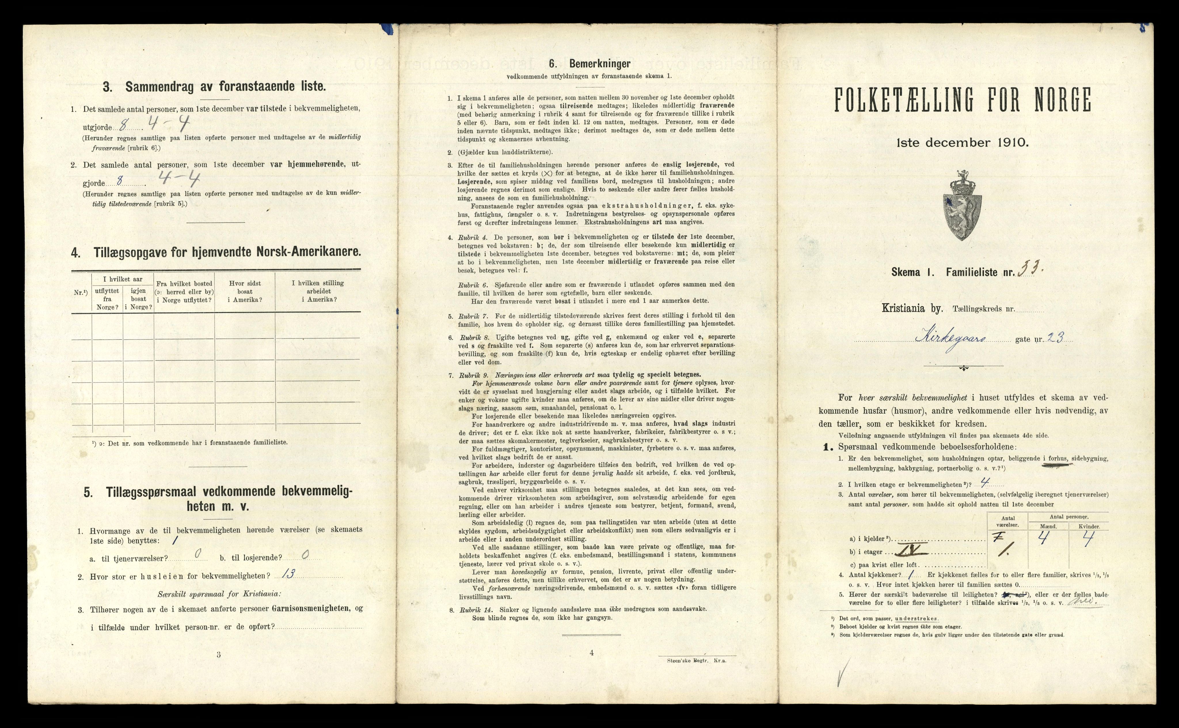 RA, 1910 census for Kristiania, 1910, p. 50053