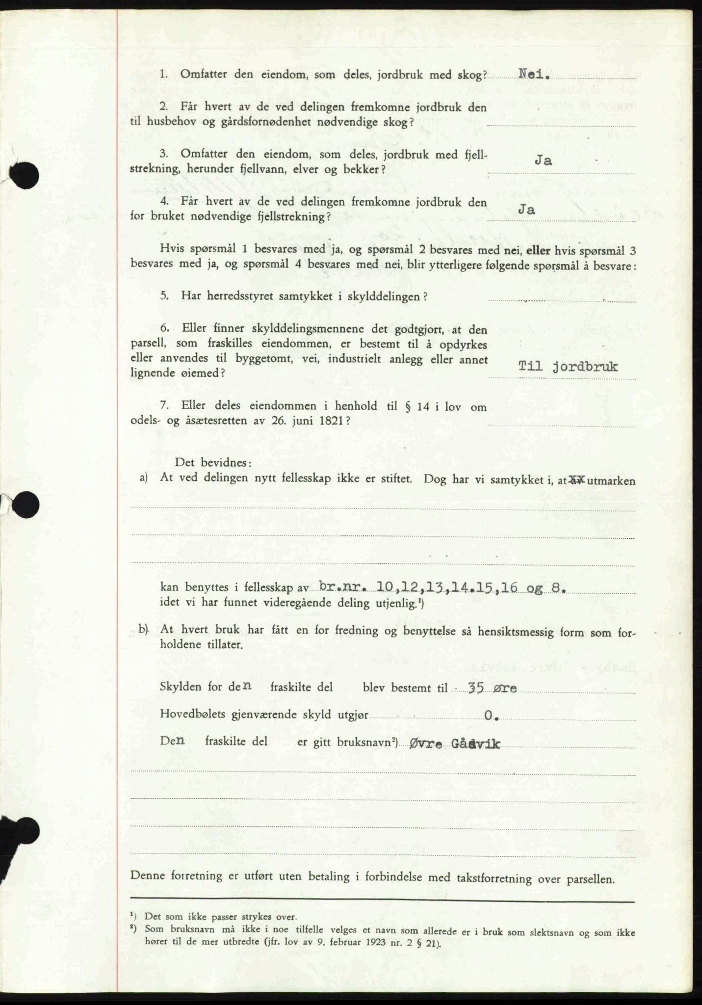 Rana sorenskriveri , SAT/A-1108/1/2/2C: Mortgage book no. A 6, 1939-1940, Diary no: : 1867/1939