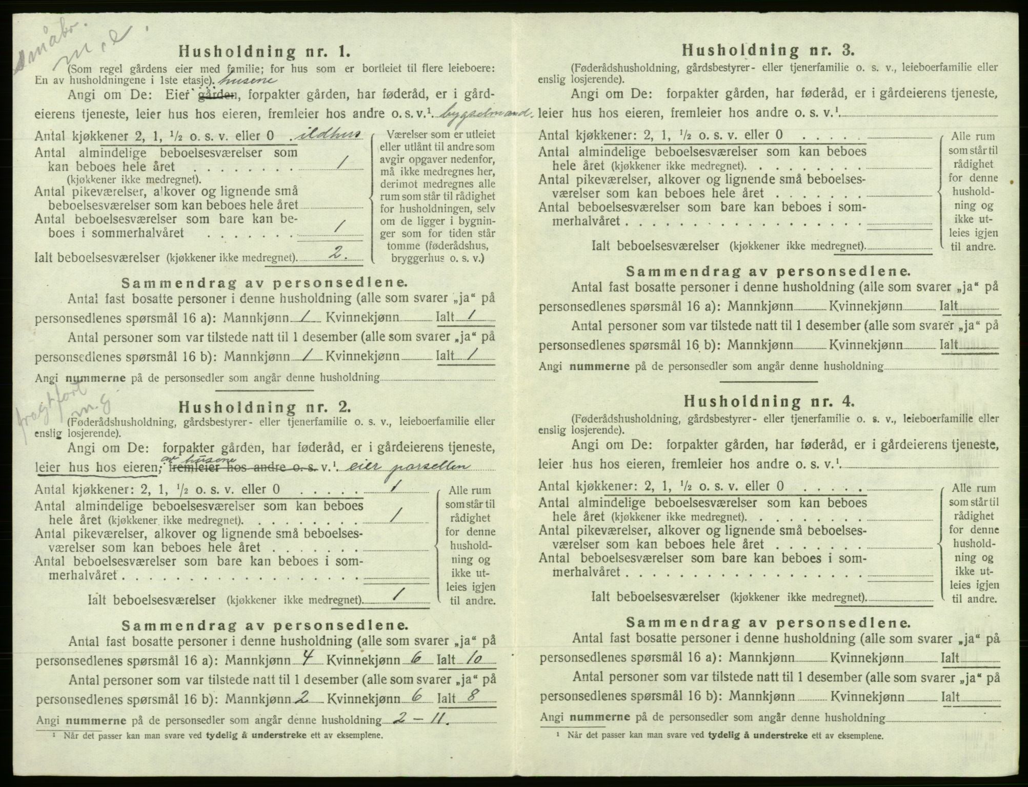 SAB, 1920 census for Fusa, 1920, p. 319