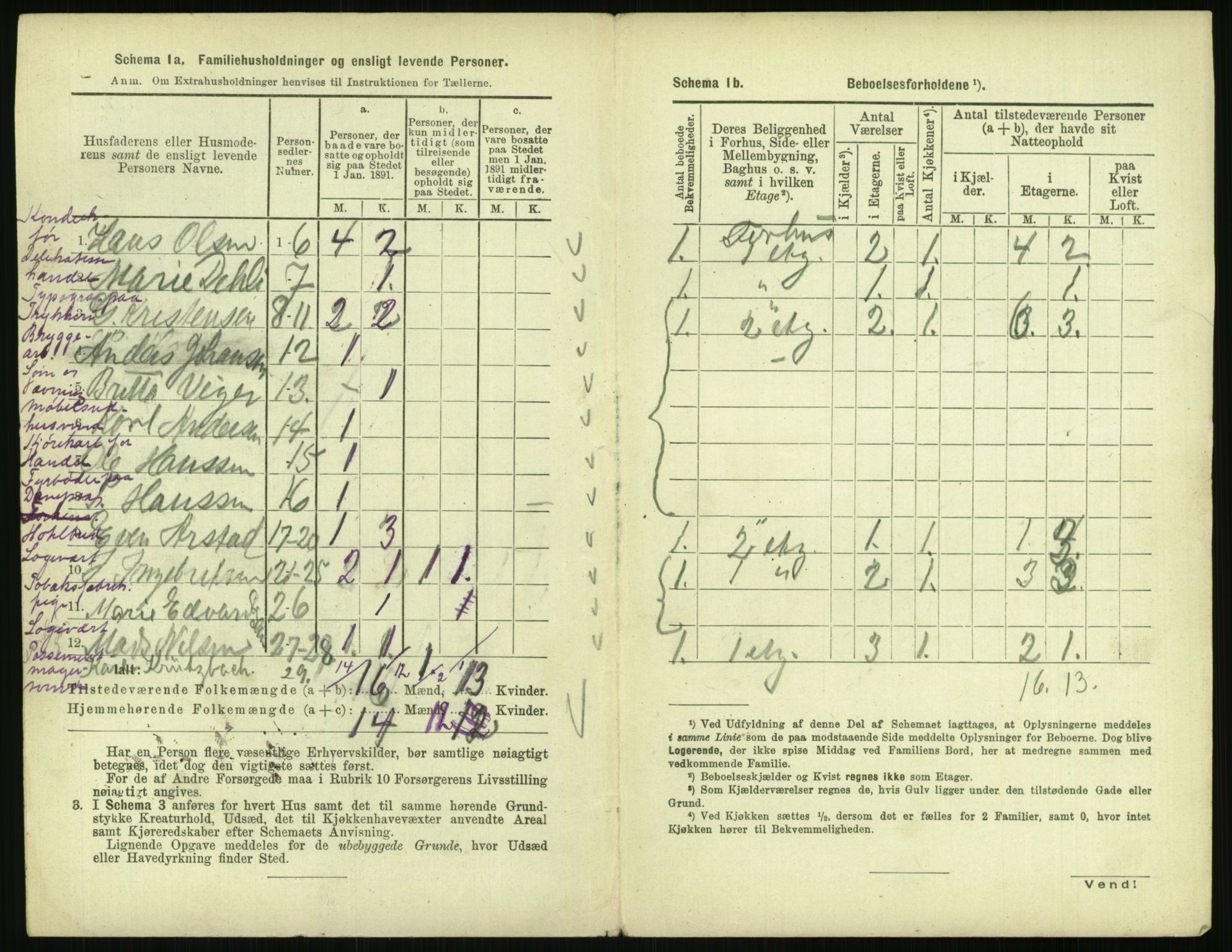 RA, 1891 census for 0301 Kristiania, 1891, p. 11533