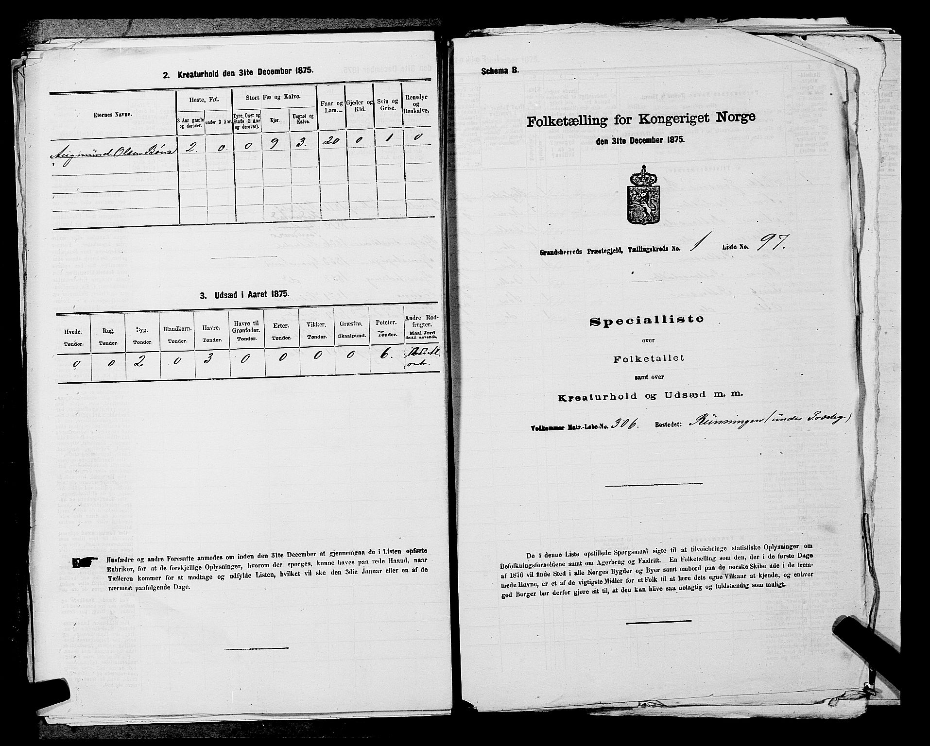 SAKO, 1875 census for 0824P Gransherad, 1875, p. 245