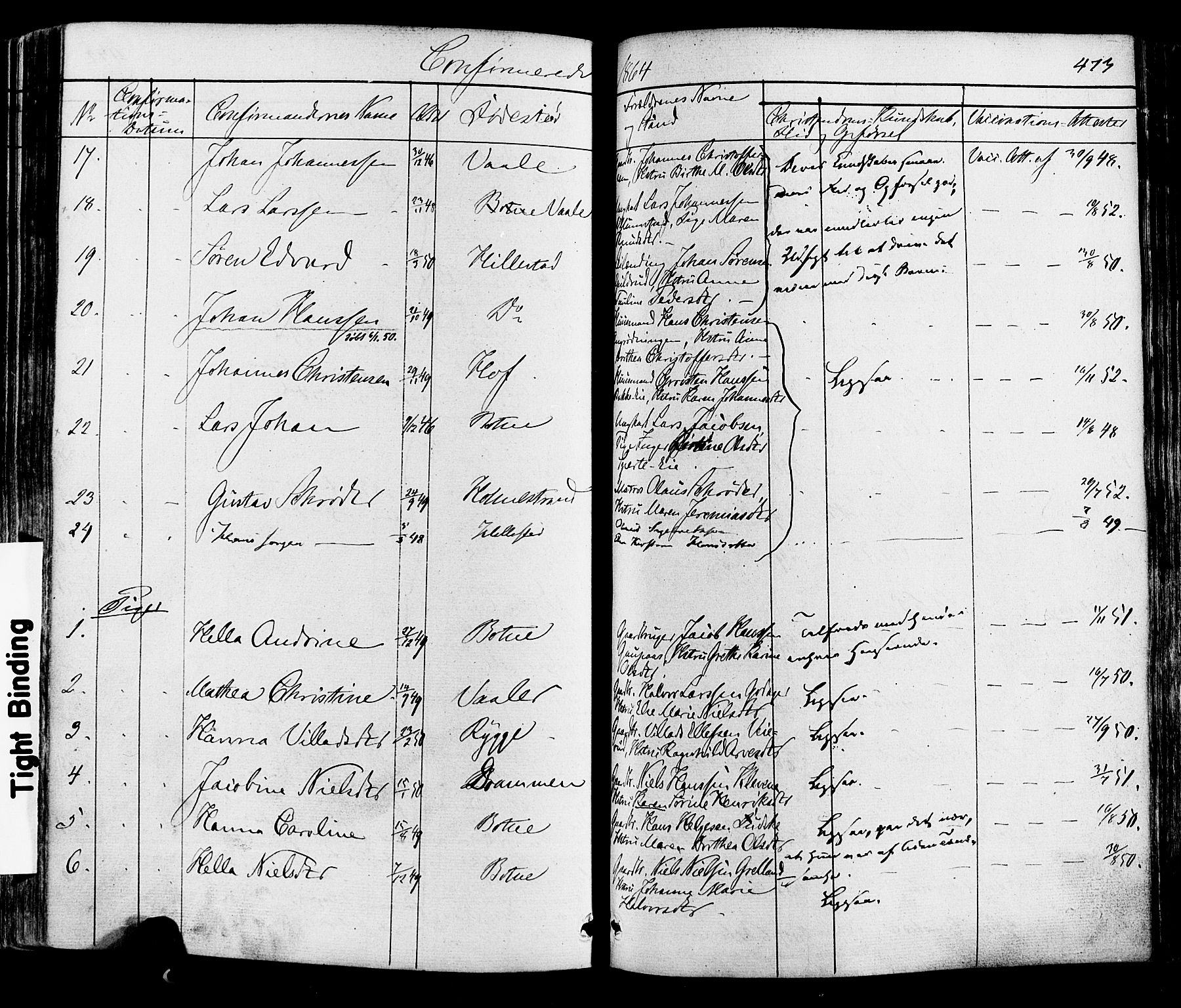 Botne kirkebøker, AV/SAKO-A-340/F/Fa/L0006: Parish register (official) no. I 6, 1836-1877, p. 473