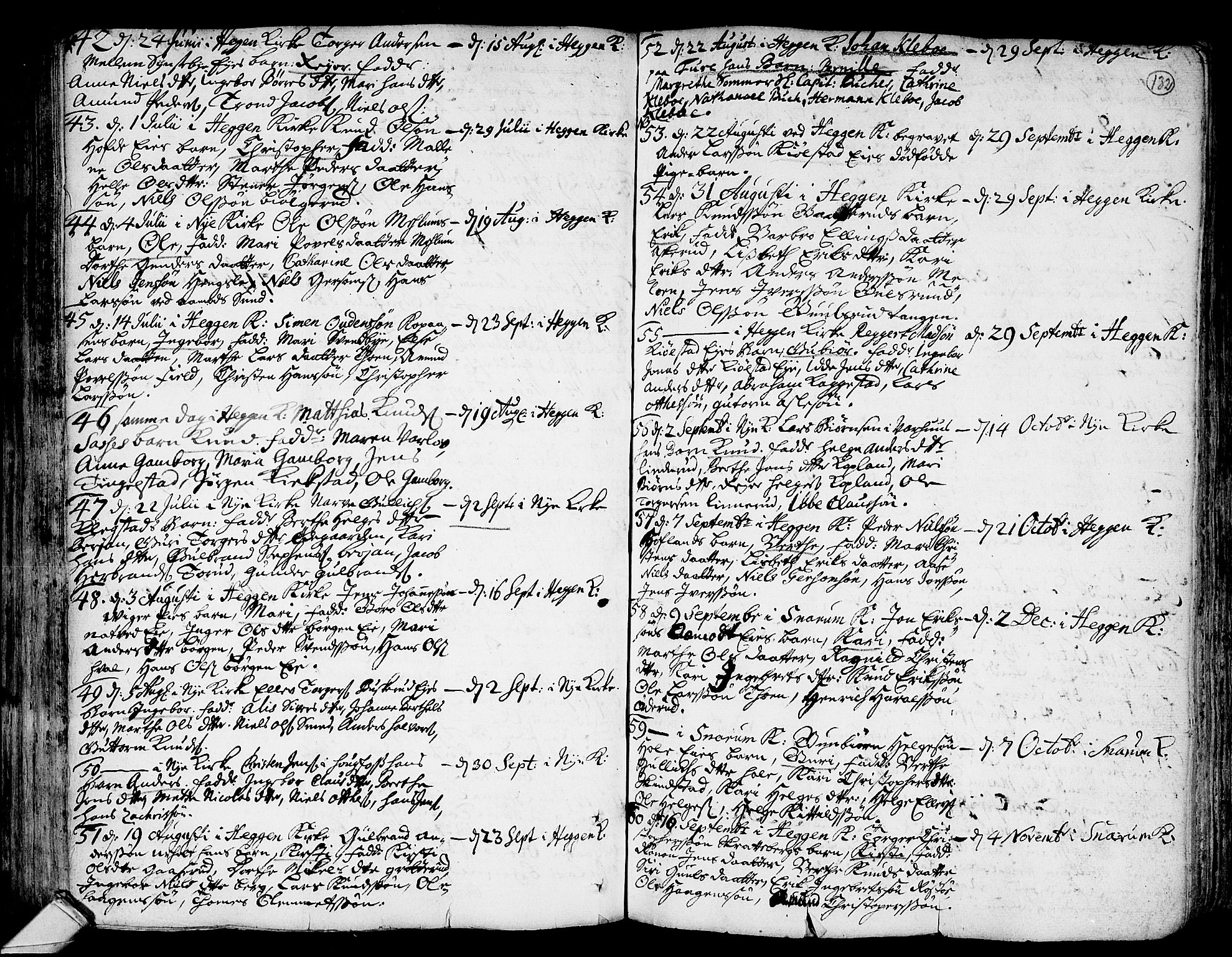 Modum kirkebøker, SAKO/A-234/F/Fa/L0001: Parish register (official) no. 1, 1712-1740, p. 132