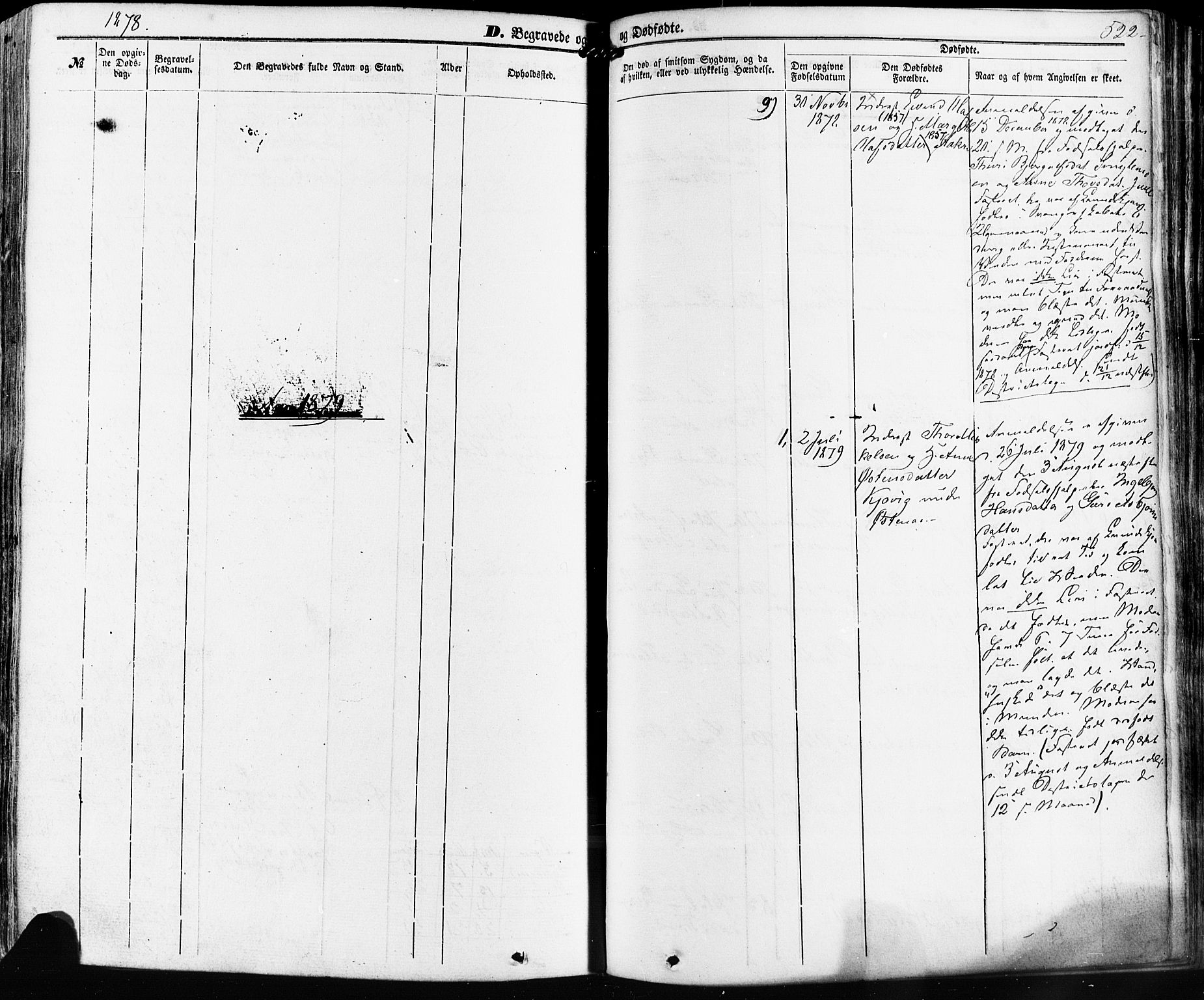 Kviteseid kirkebøker, SAKO/A-276/F/Fa/L0007: Parish register (official) no. I 7, 1859-1881, p. 522