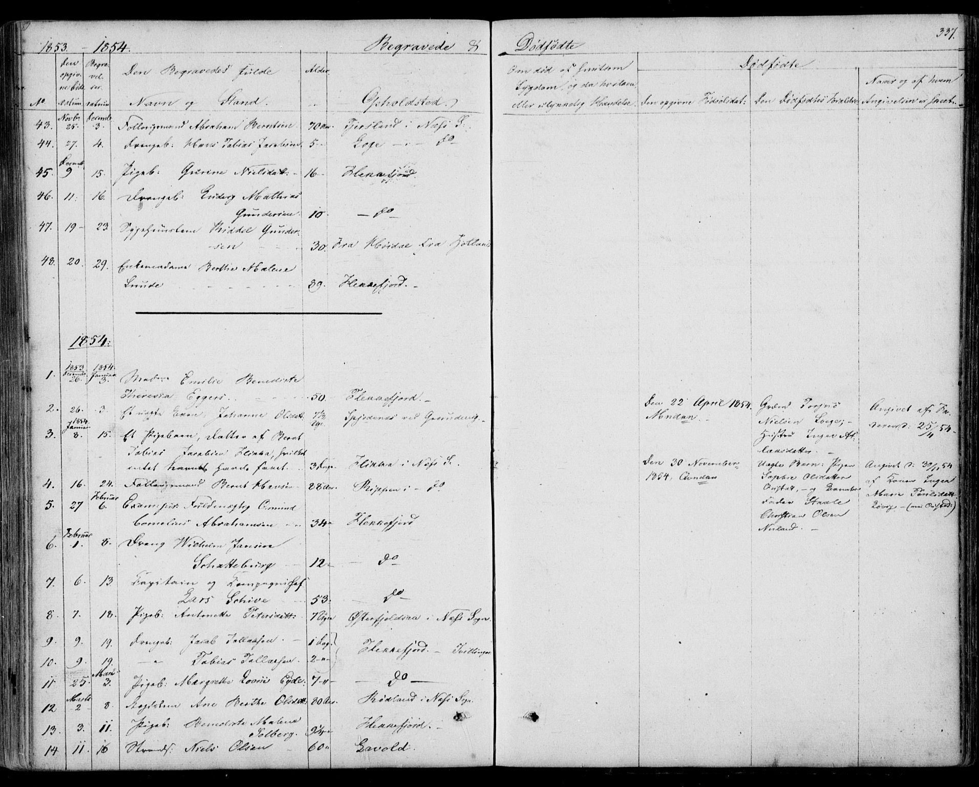 Flekkefjord sokneprestkontor, SAK/1111-0012/F/Fb/Fbc/L0005: Parish register (copy) no. B 5, 1846-1866, p. 337