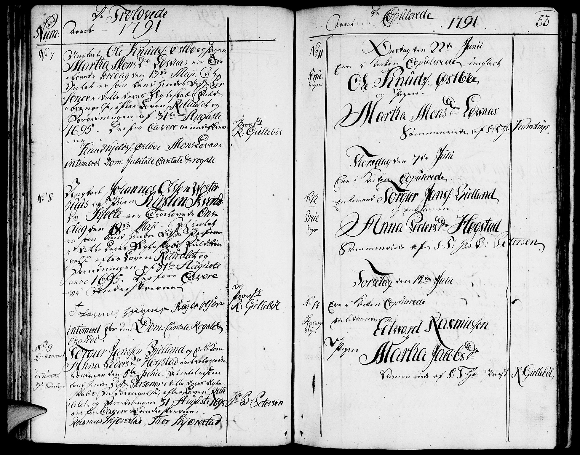 Domkirken sokneprestkontor, SAST/A-101812/001/30/30BA/L0006: Parish register (official) no. A 6, 1783-1815, p. 53