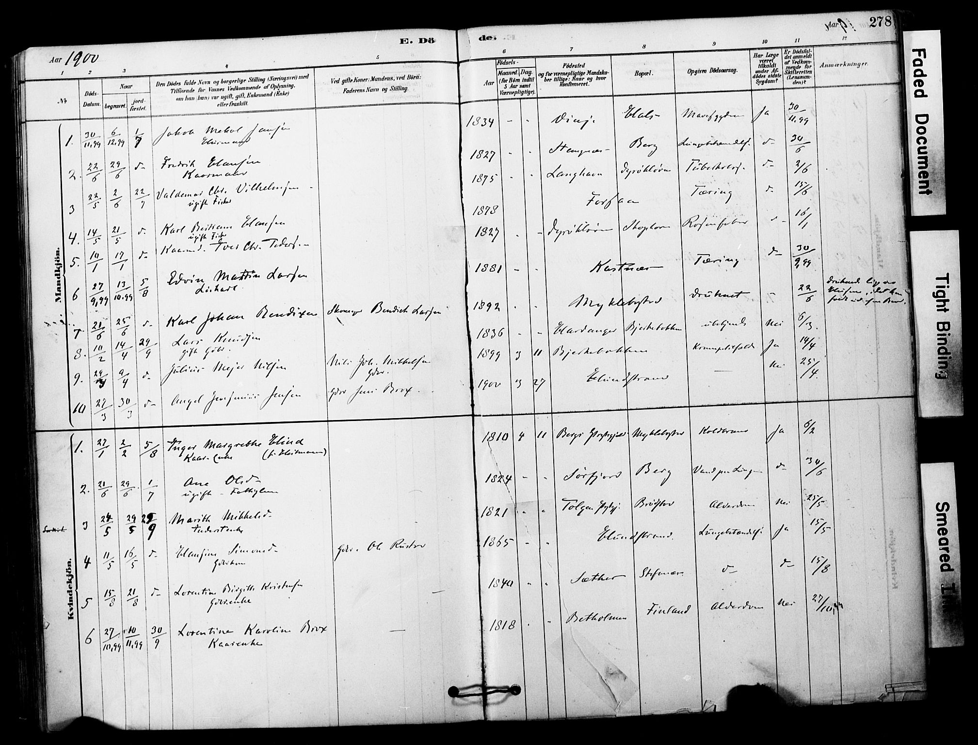 Tranøy sokneprestkontor, SATØ/S-1313/I/Ia/Iaa/L0011kirke: Parish register (official) no. 11, 1878-1904, p. 278