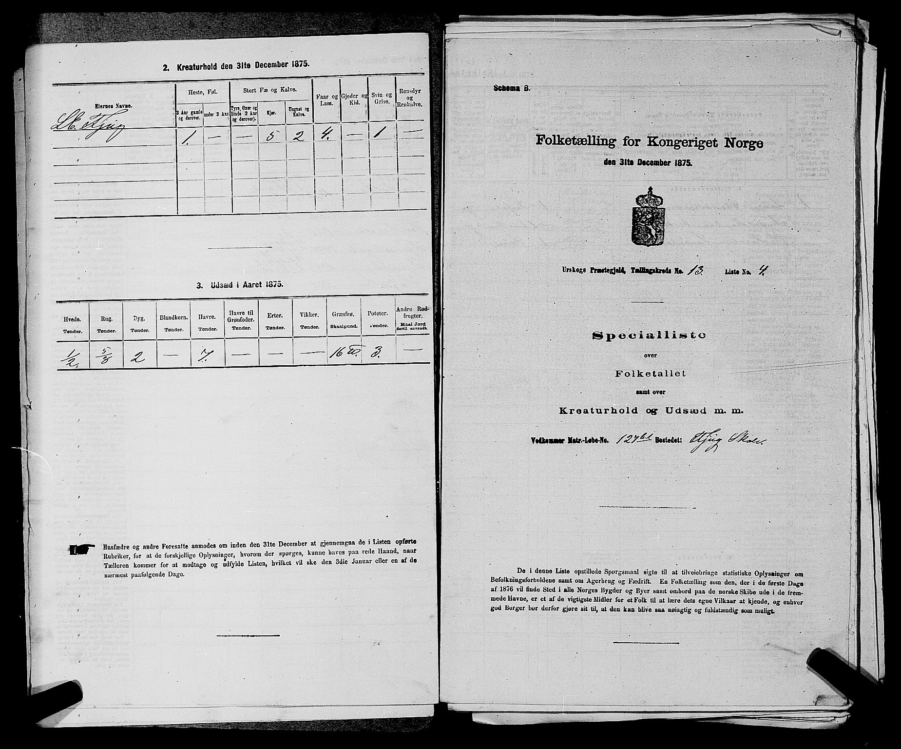 RA, 1875 census for 0224P Aurskog, 1875, p. 1235