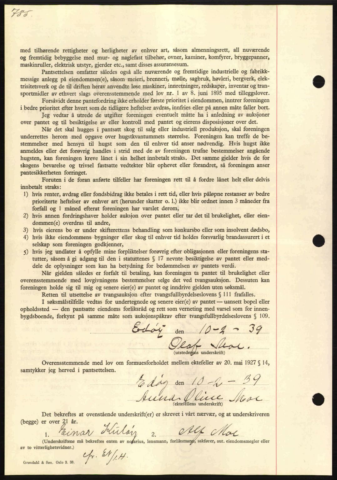 Nordmøre sorenskriveri, AV/SAT-A-4132/1/2/2Ca: Mortgage book no. B84, 1938-1939, Diary no: : 436/1939