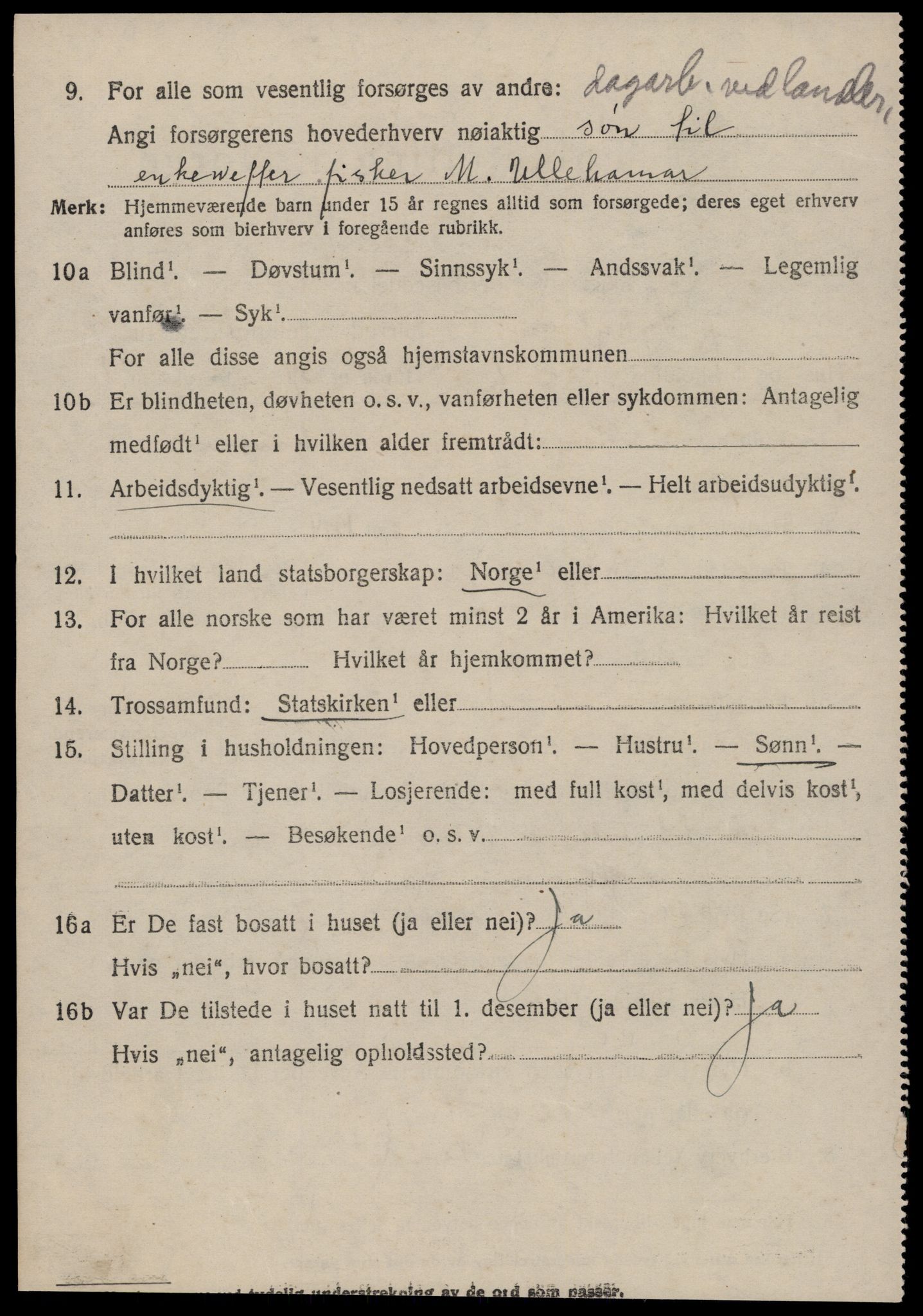 SAT, 1920 census for Sykkylven, 1920, p. 3194