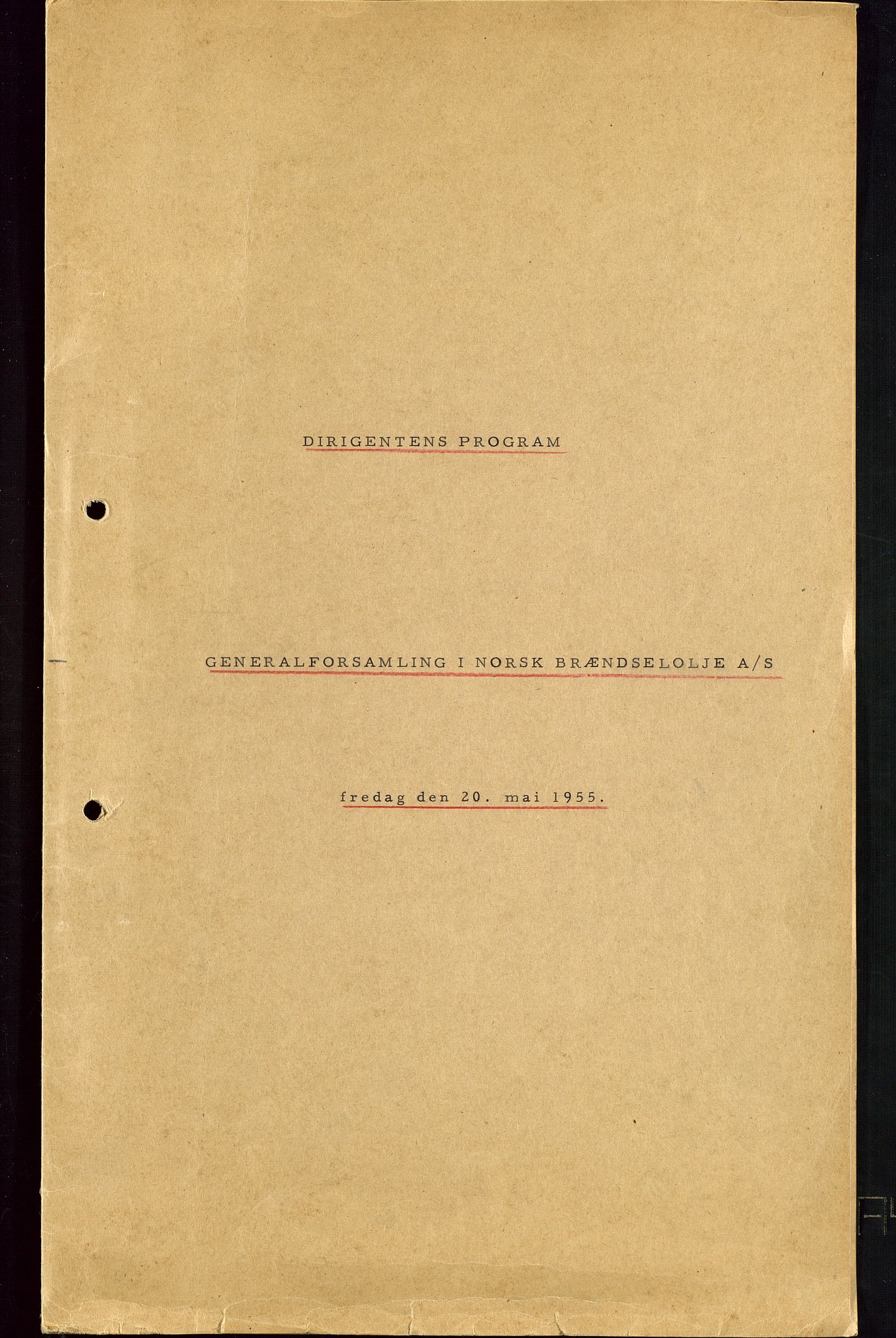 PA 1544 - Norsk Brændselolje A/S, SAST/A-101965/1/A/Aa/L0007/0002: Generalforsamling / Generalforsamling 1955, 1955, p. 4