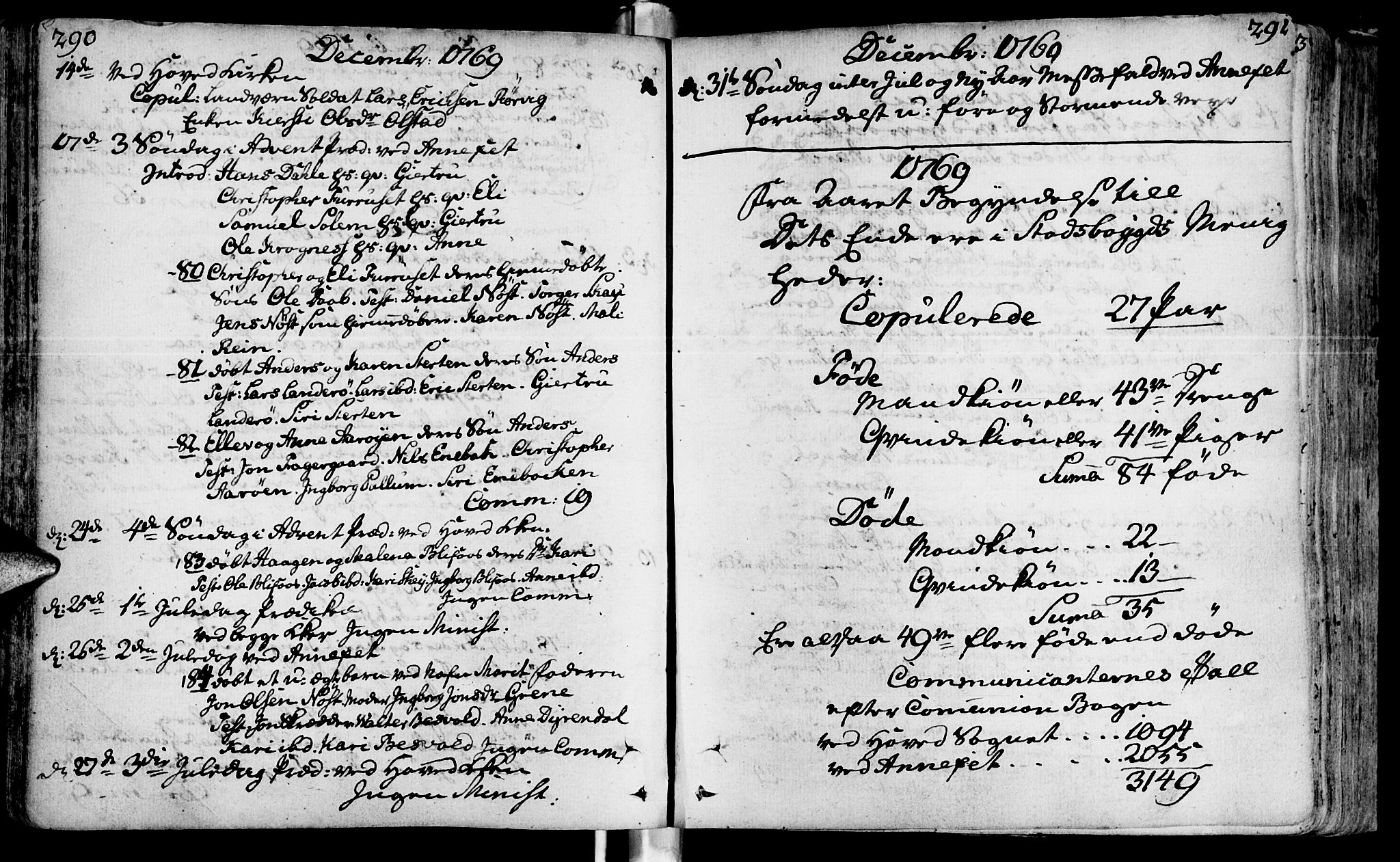 Ministerialprotokoller, klokkerbøker og fødselsregistre - Sør-Trøndelag, SAT/A-1456/646/L0605: Parish register (official) no. 646A03, 1751-1790, p. 290-291