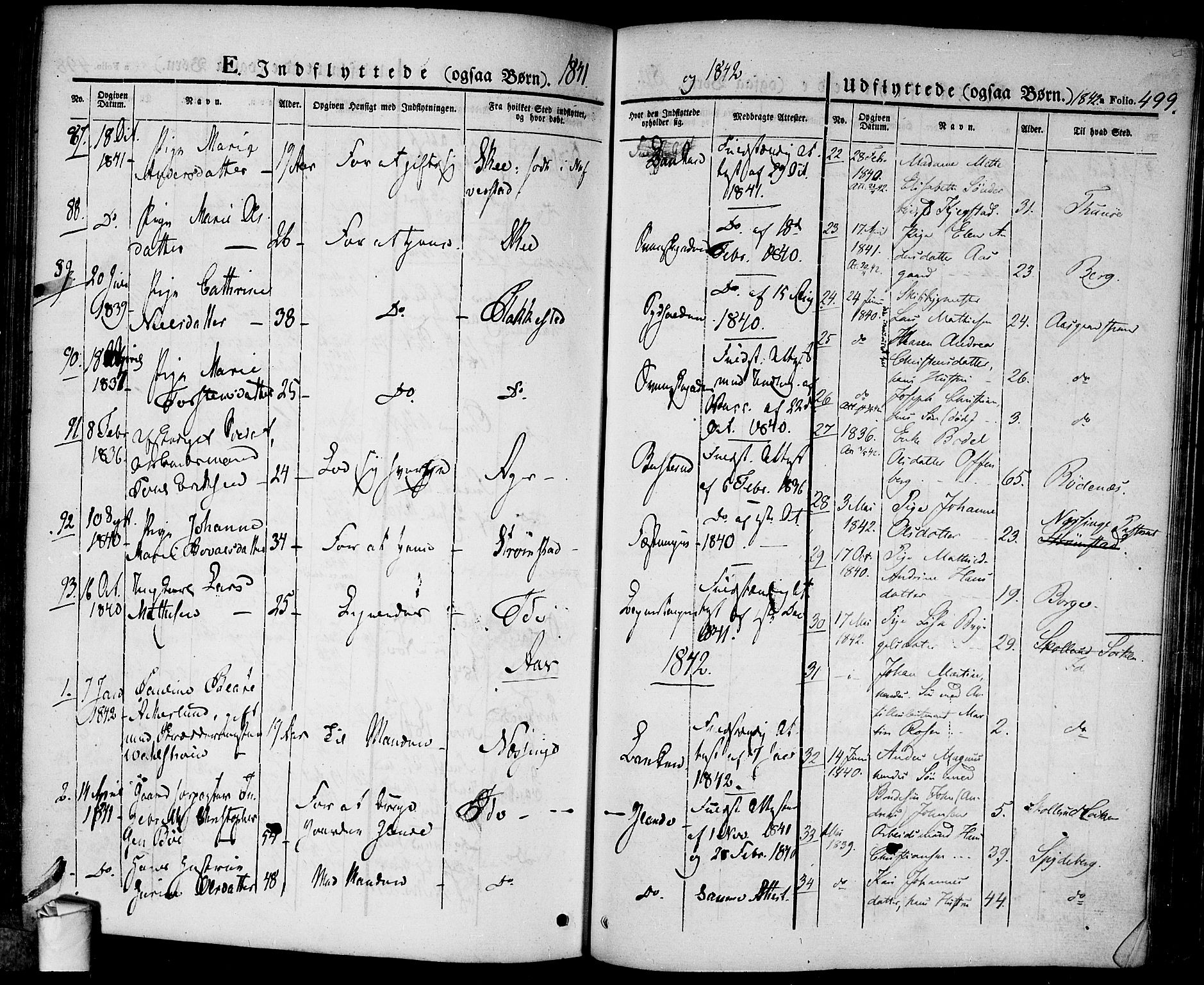 Halden prestekontor Kirkebøker, AV/SAO-A-10909/F/Fa/L0005: Parish register (official) no. I 5, 1834-1845, p. 499