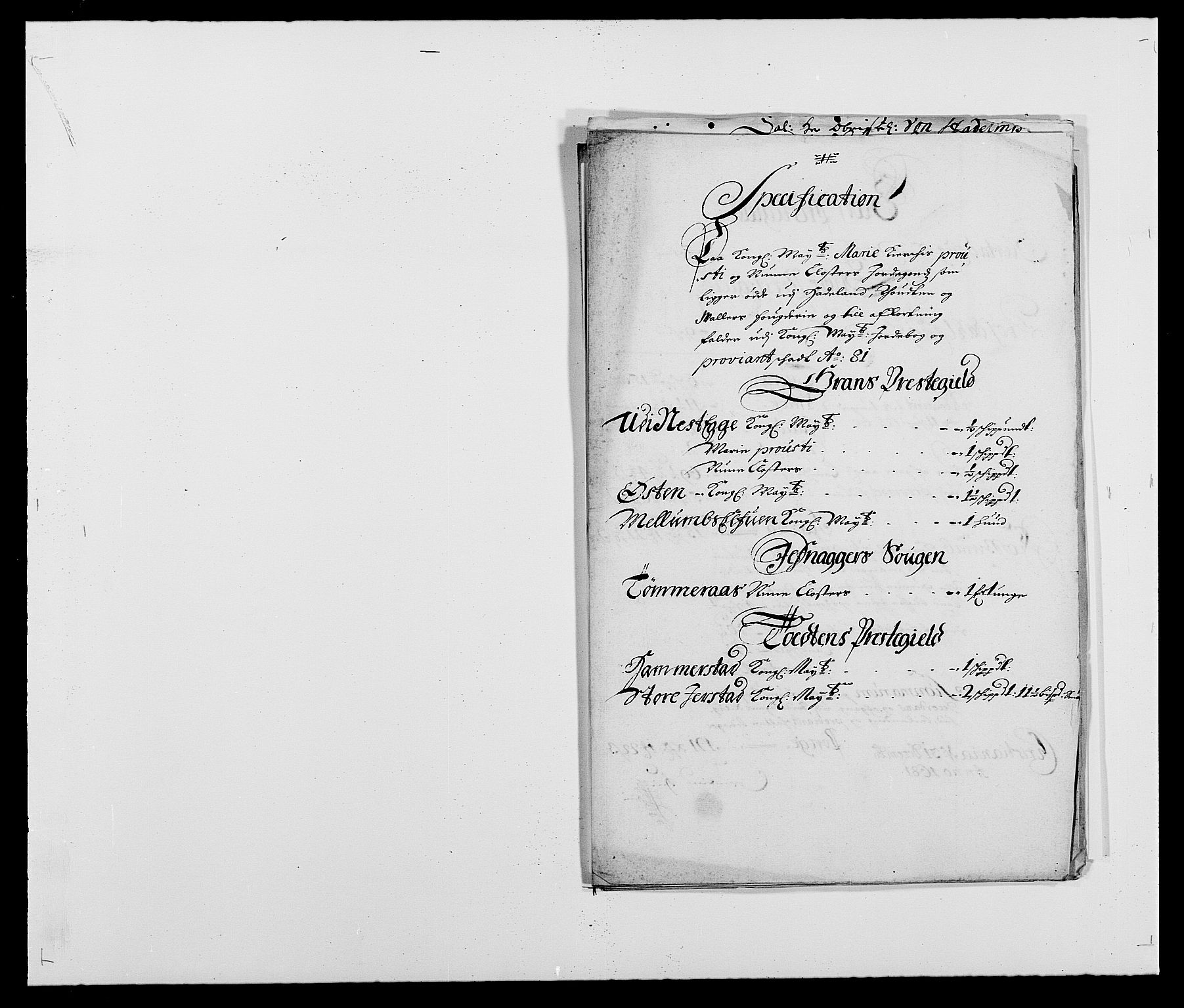 Rentekammeret inntil 1814, Reviderte regnskaper, Fogderegnskap, RA/EA-4092/R18/L1279: Fogderegnskap Hadeland, Toten og Valdres, 1681, p. 200
