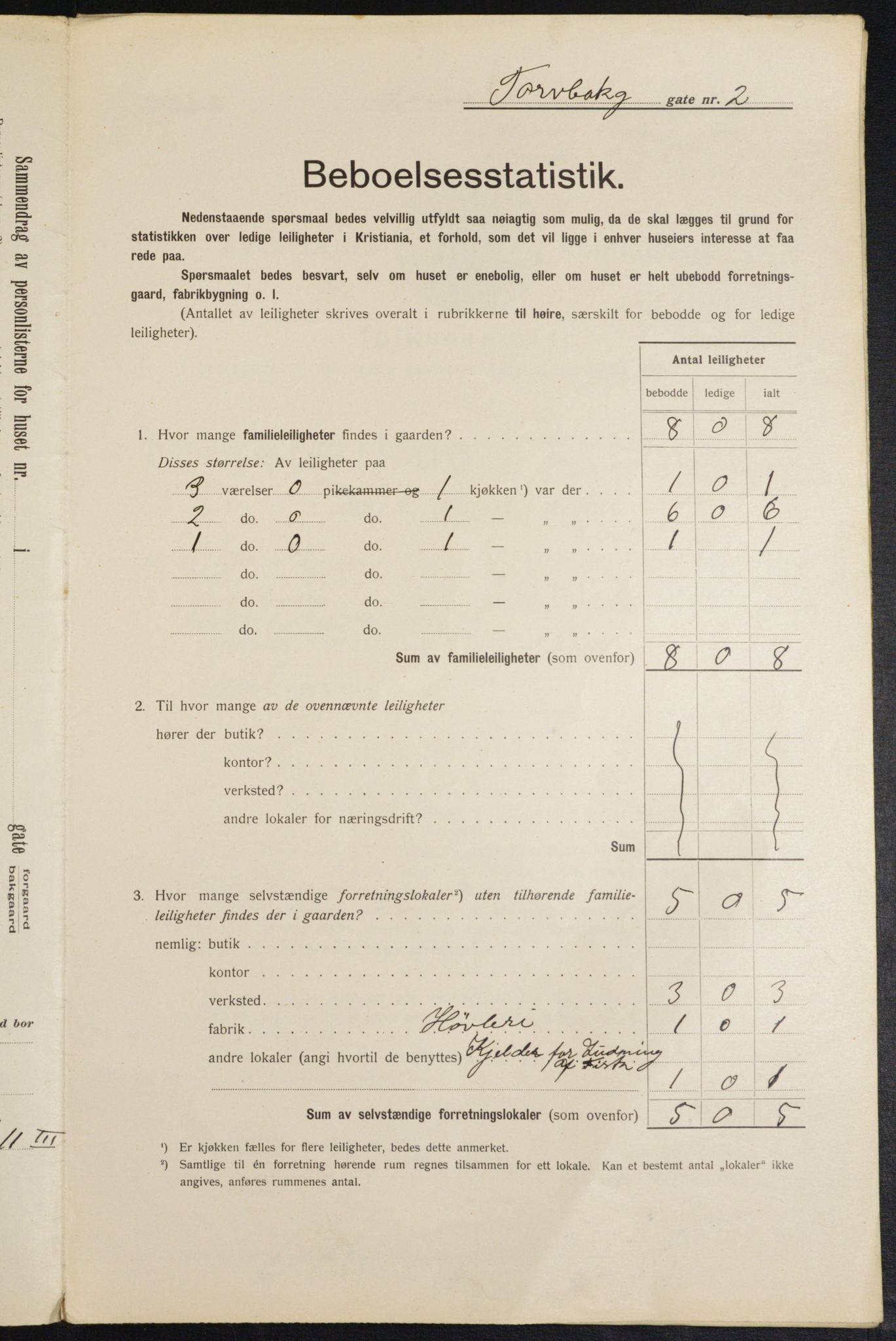 OBA, Municipal Census 1913 for Kristiania, 1913, p. 114984