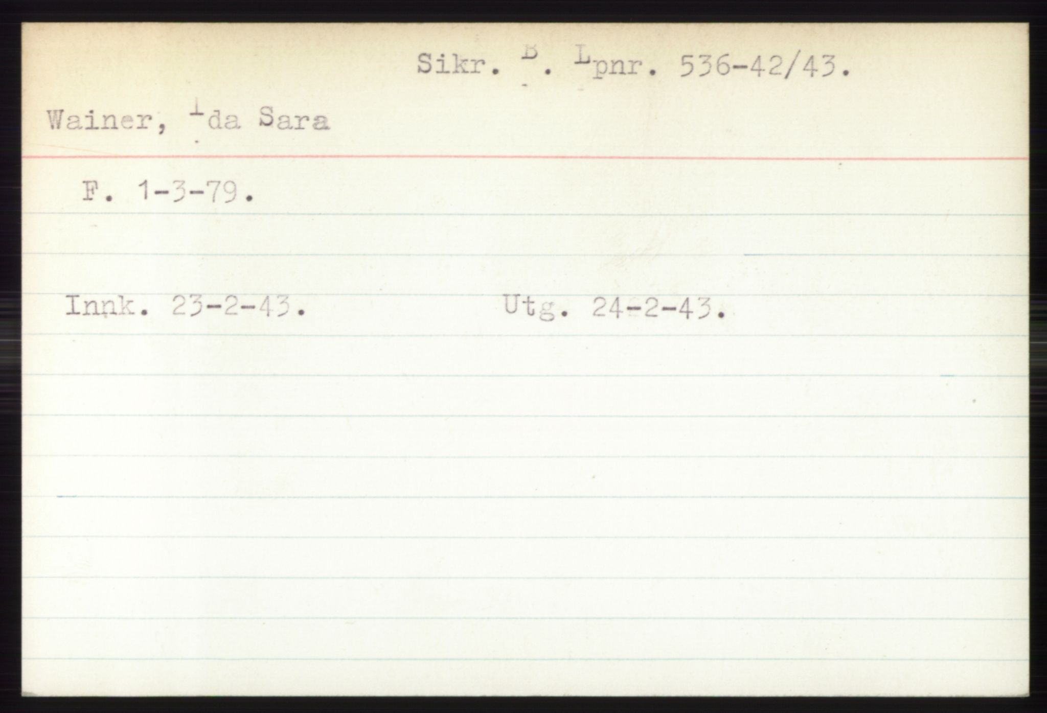 Statspolitiet - Hovedkontoret / Osloavdelingen, AV/RA-S-1329/C/Ck/Cke/L0005: Fangeregister; etternavn S - Å, 1941-1945, p. 597