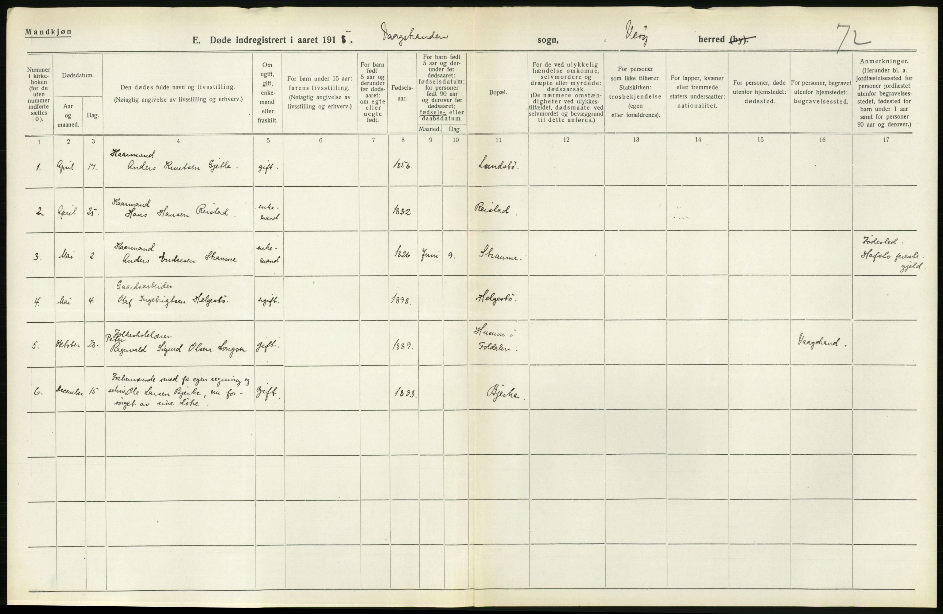 Statistisk sentralbyrå, Sosiodemografiske emner, Befolkning, AV/RA-S-2228/D/Df/Dfb/Dfbh/L0045: Møre fylke: Døde. Bygder og byer., 1918, p. 406