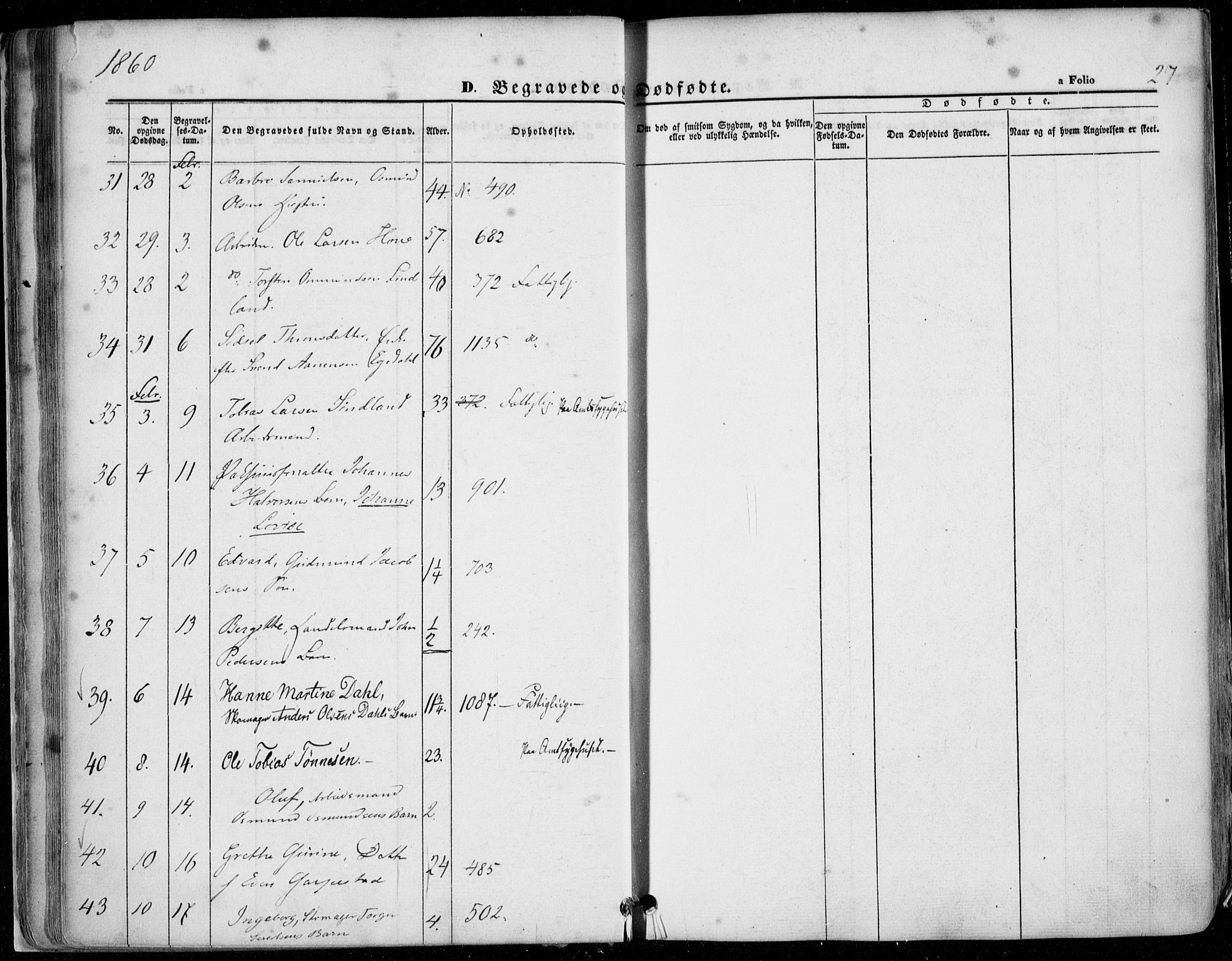 Domkirken sokneprestkontor, AV/SAST-A-101812/001/30/30BA/L0020: Parish register (official) no. A 19, 1858-1877, p. 27