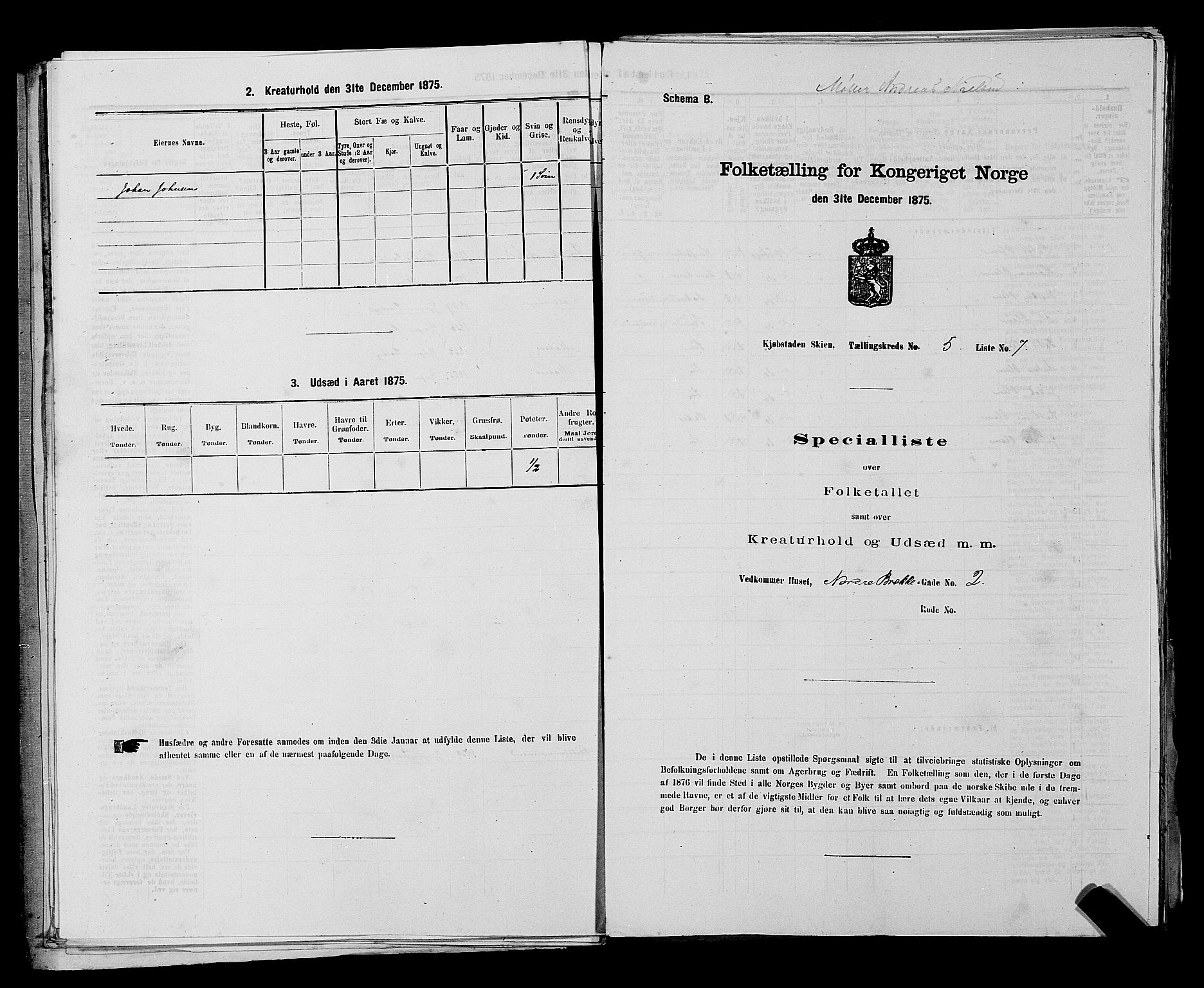 SAKO, 1875 census for 0806P Skien, 1875, p. 864