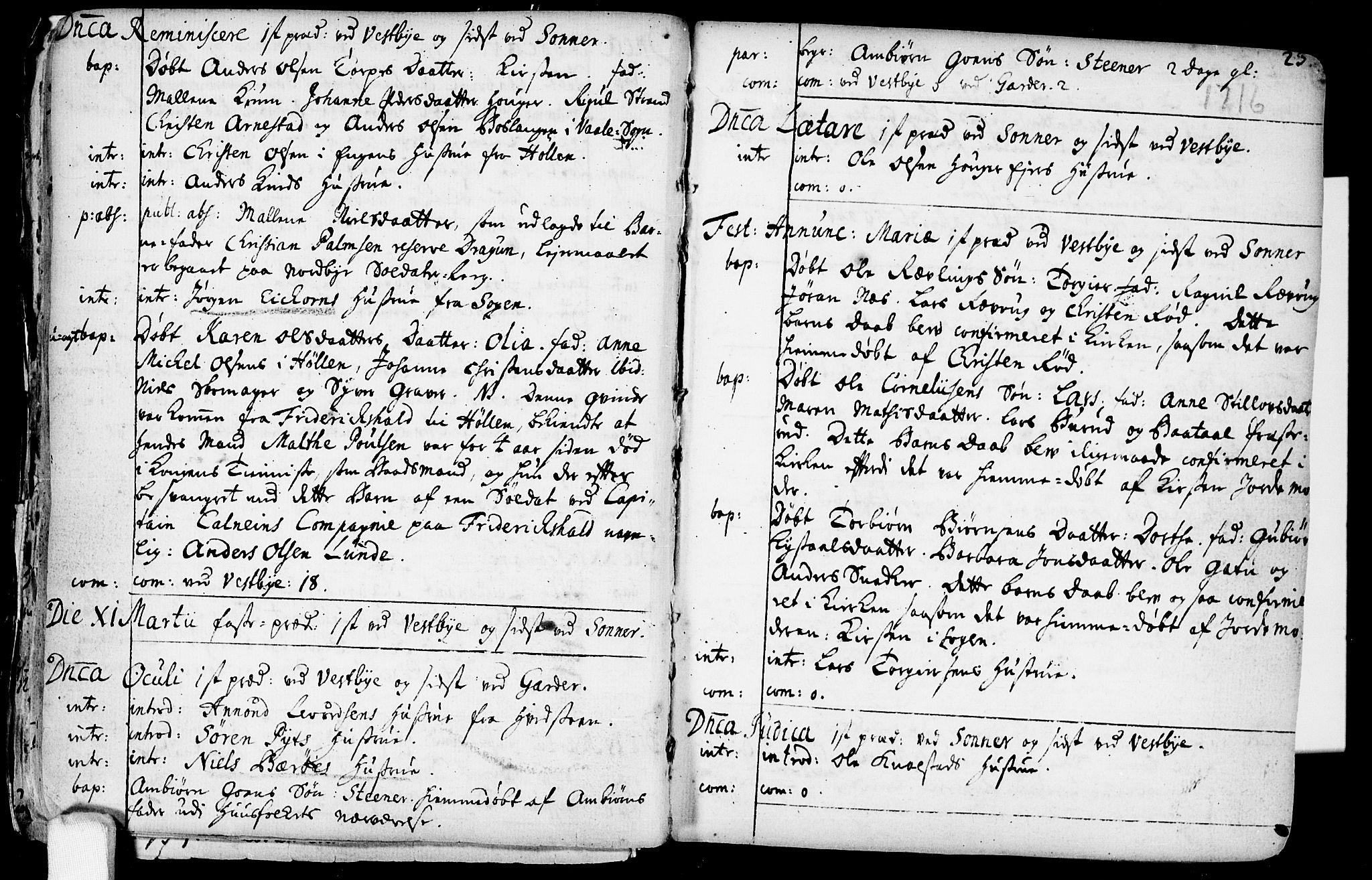 Vestby prestekontor Kirkebøker, AV/SAO-A-10893/F/Fa/L0001.b: Parish register (official) no. I 1B, 1714-1759, p. 23
