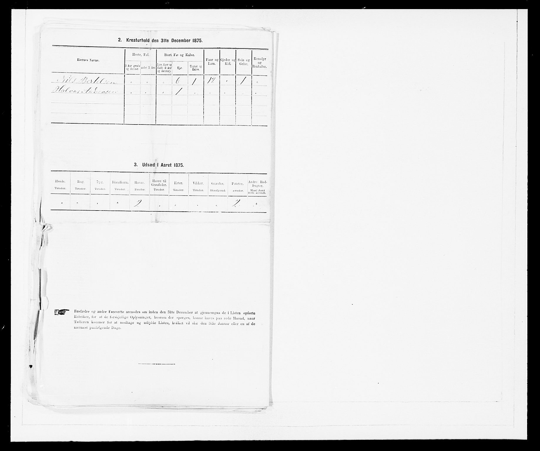 SAB, 1875 census for 1430P Indre Holmedal, 1875, p. 167