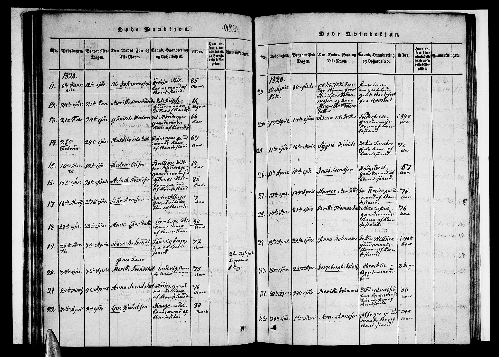 Ullensvang sokneprestembete, SAB/A-78701/H/Haa: Parish register (official) no. A 9, 1819-1826