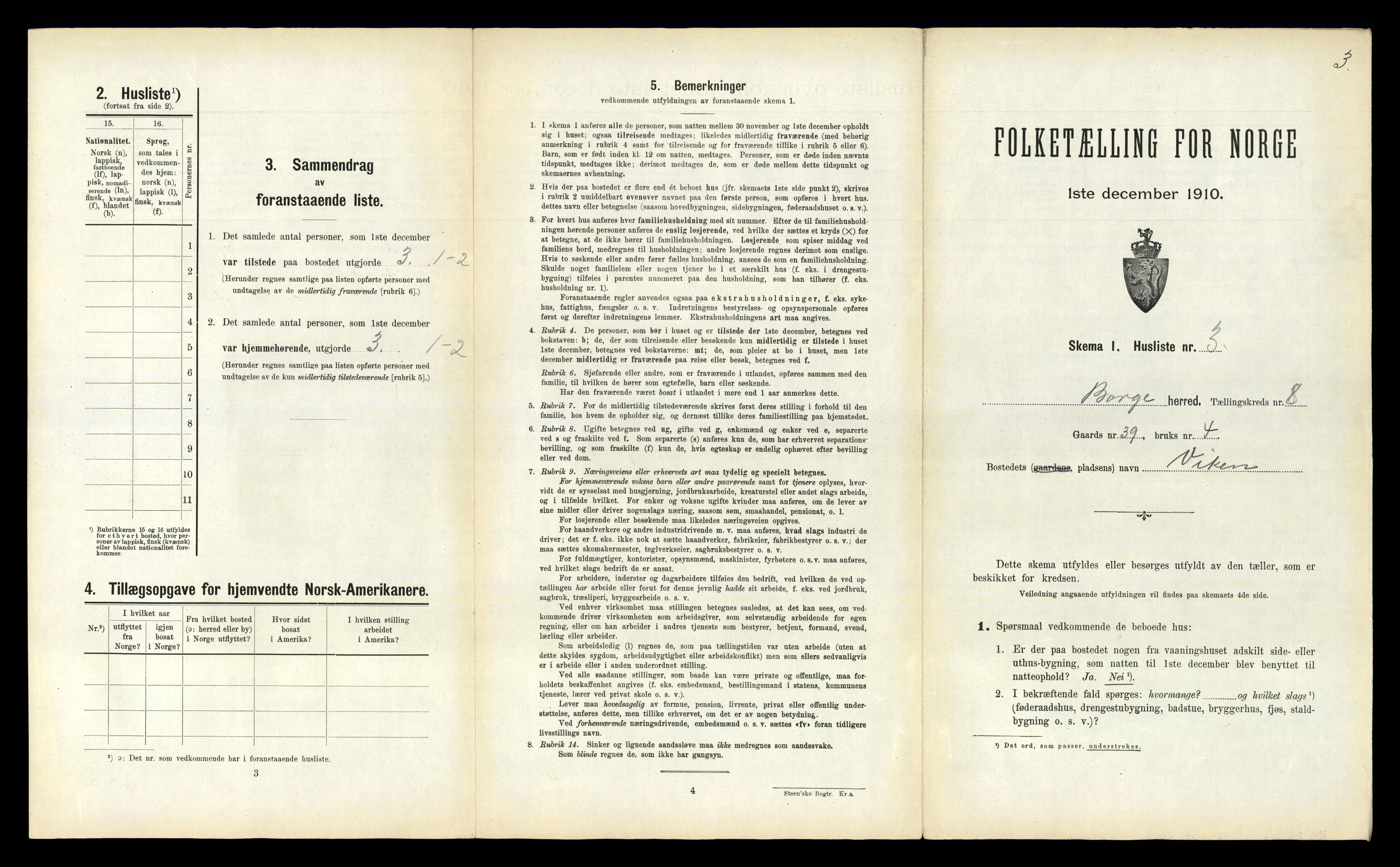 RA, 1910 census for Borge, 1910, p. 745