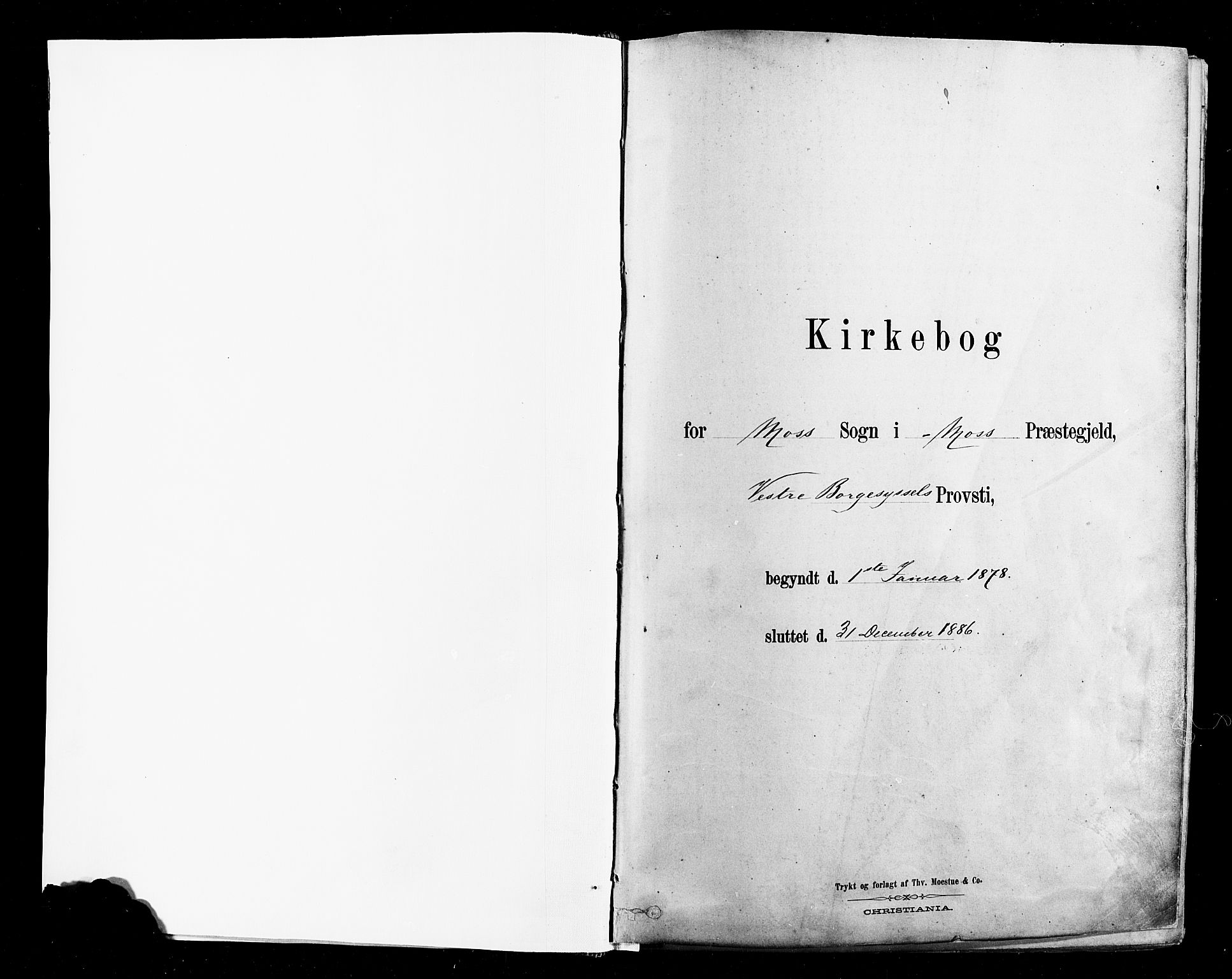 Moss prestekontor Kirkebøker, AV/SAO-A-2003/F/Fb/L0001: Parish register (official) no. II 1, 1878-1886