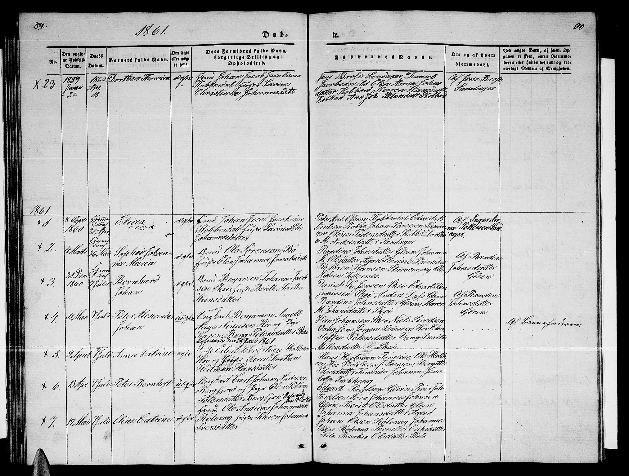 Ministerialprotokoller, klokkerbøker og fødselsregistre - Nordland, SAT/A-1459/835/L0530: Parish register (copy) no. 835C02, 1842-1865, p. 89-90