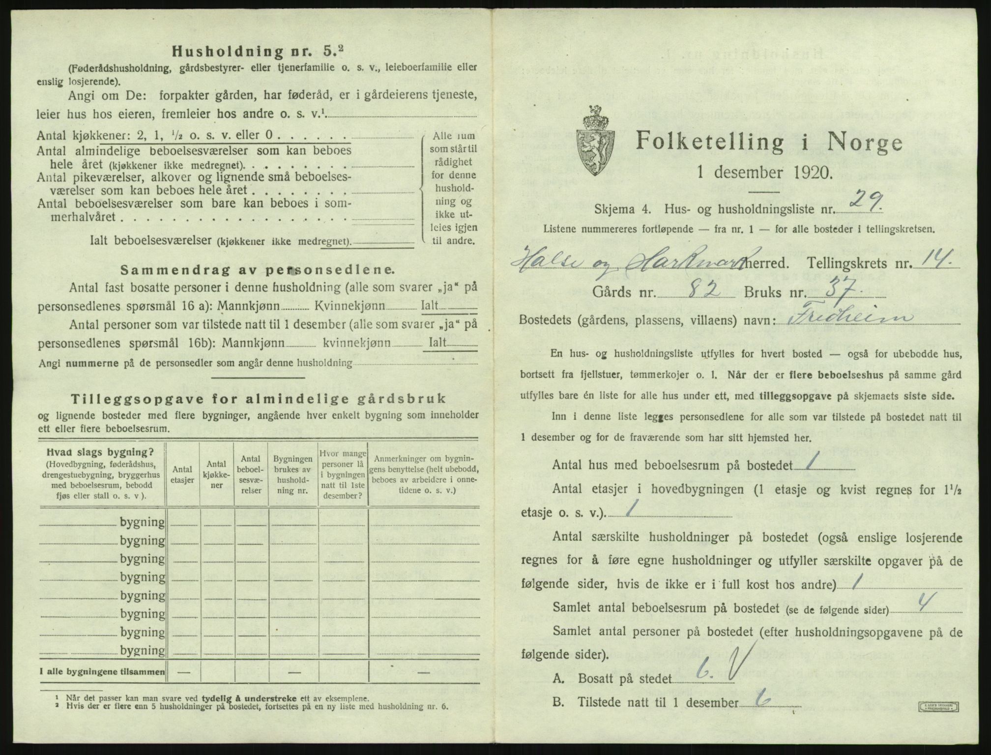 SAK, 1920 census for Halse og Harkmark, 1920, p. 1477