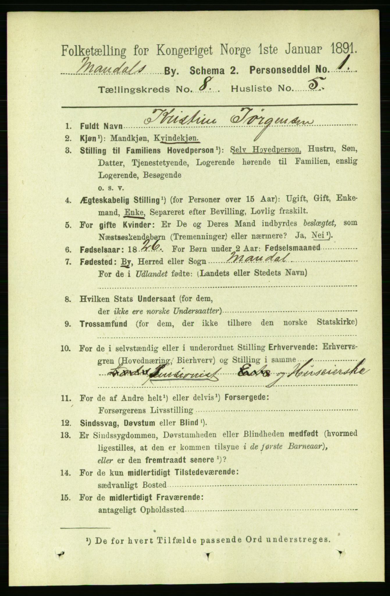 RA, 1891 census for 1002 Mandal, 1891, p. 2369