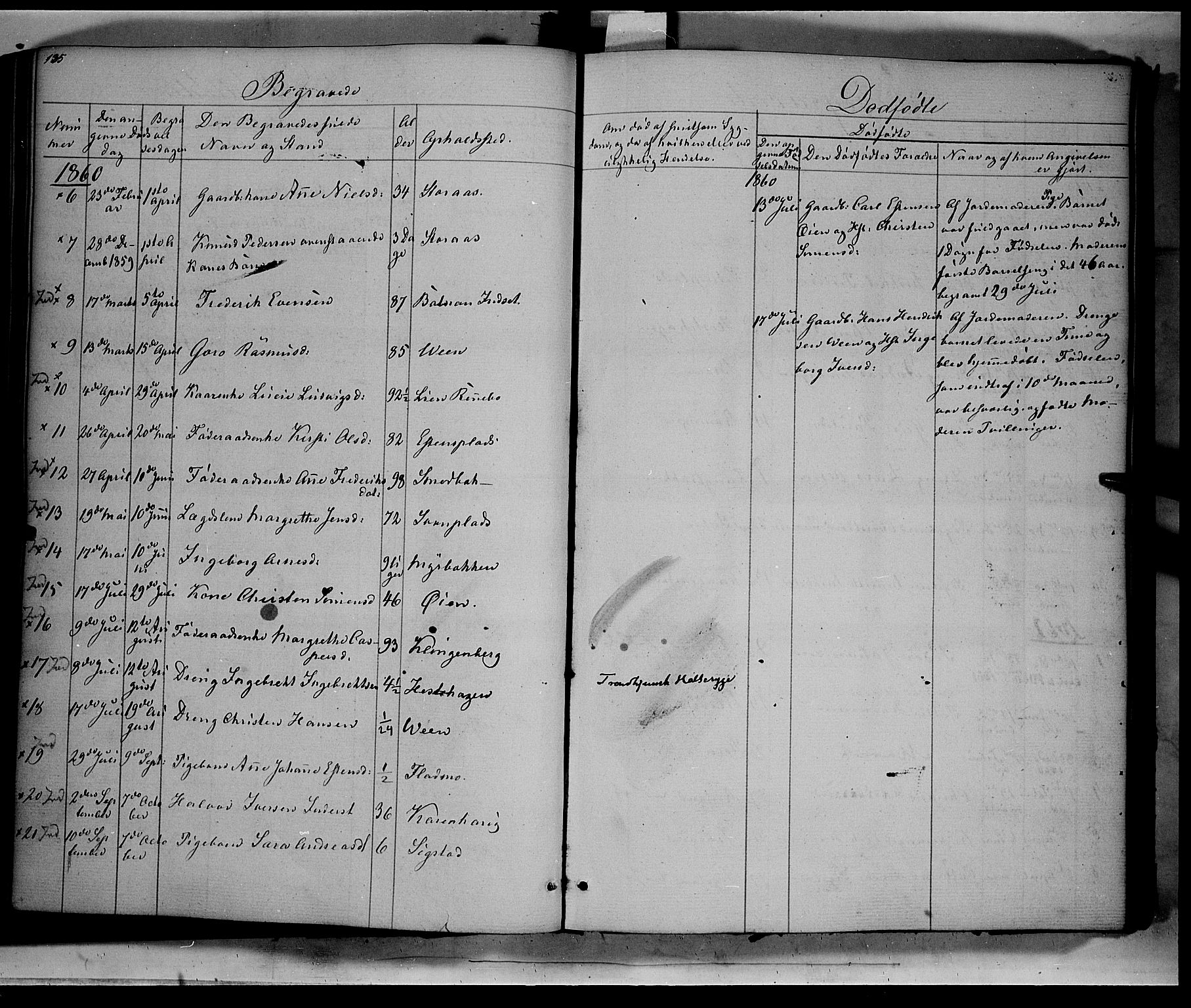 Kvikne prestekontor, SAH/PREST-064/H/Ha/Haa/L0005: Parish register (official) no. 5, 1841-1862, p. 135