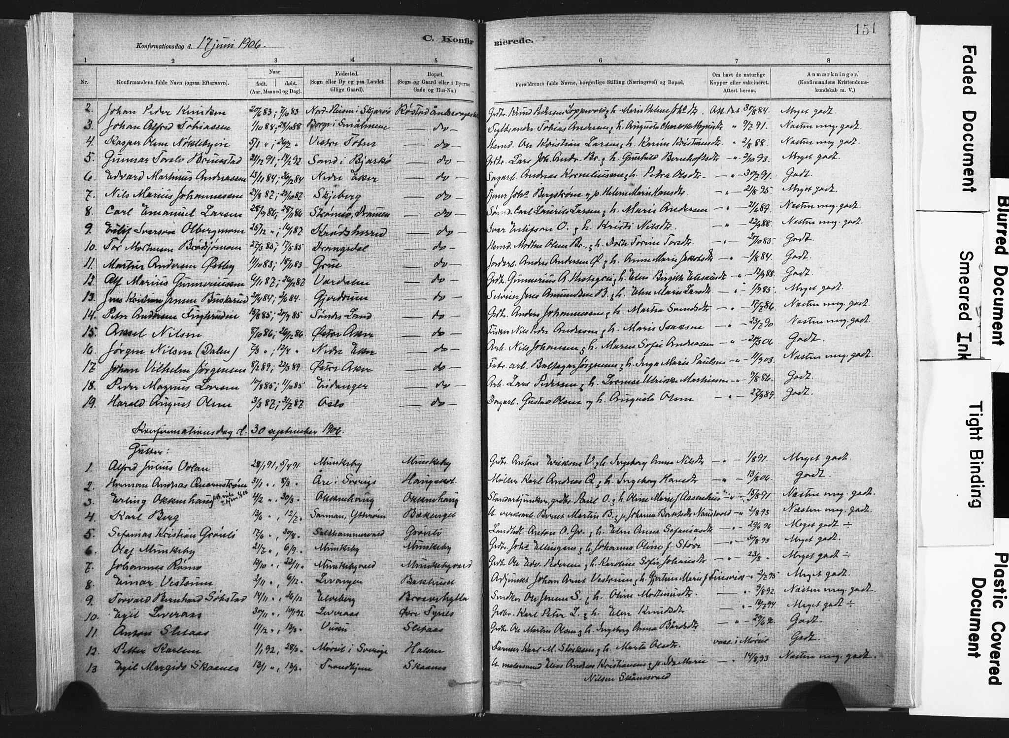 Ministerialprotokoller, klokkerbøker og fødselsregistre - Nord-Trøndelag, SAT/A-1458/721/L0207: Parish register (official) no. 721A02, 1880-1911, p. 151