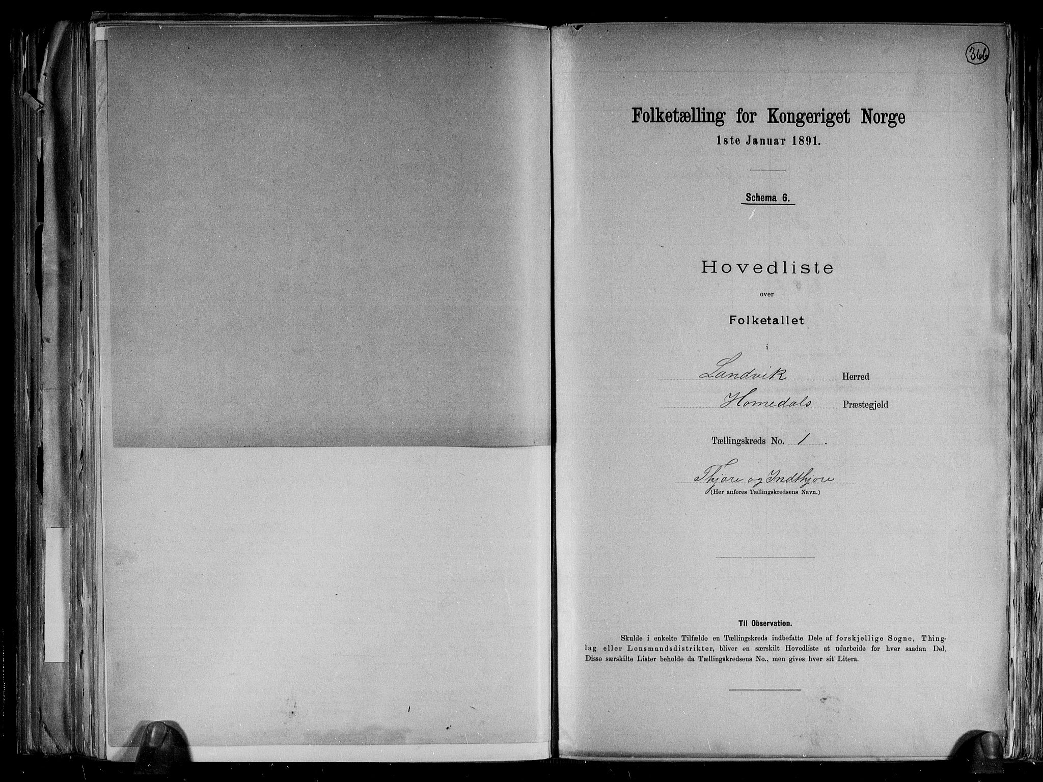 RA, 1891 census for 0924 Landvik, 1891, p. 5