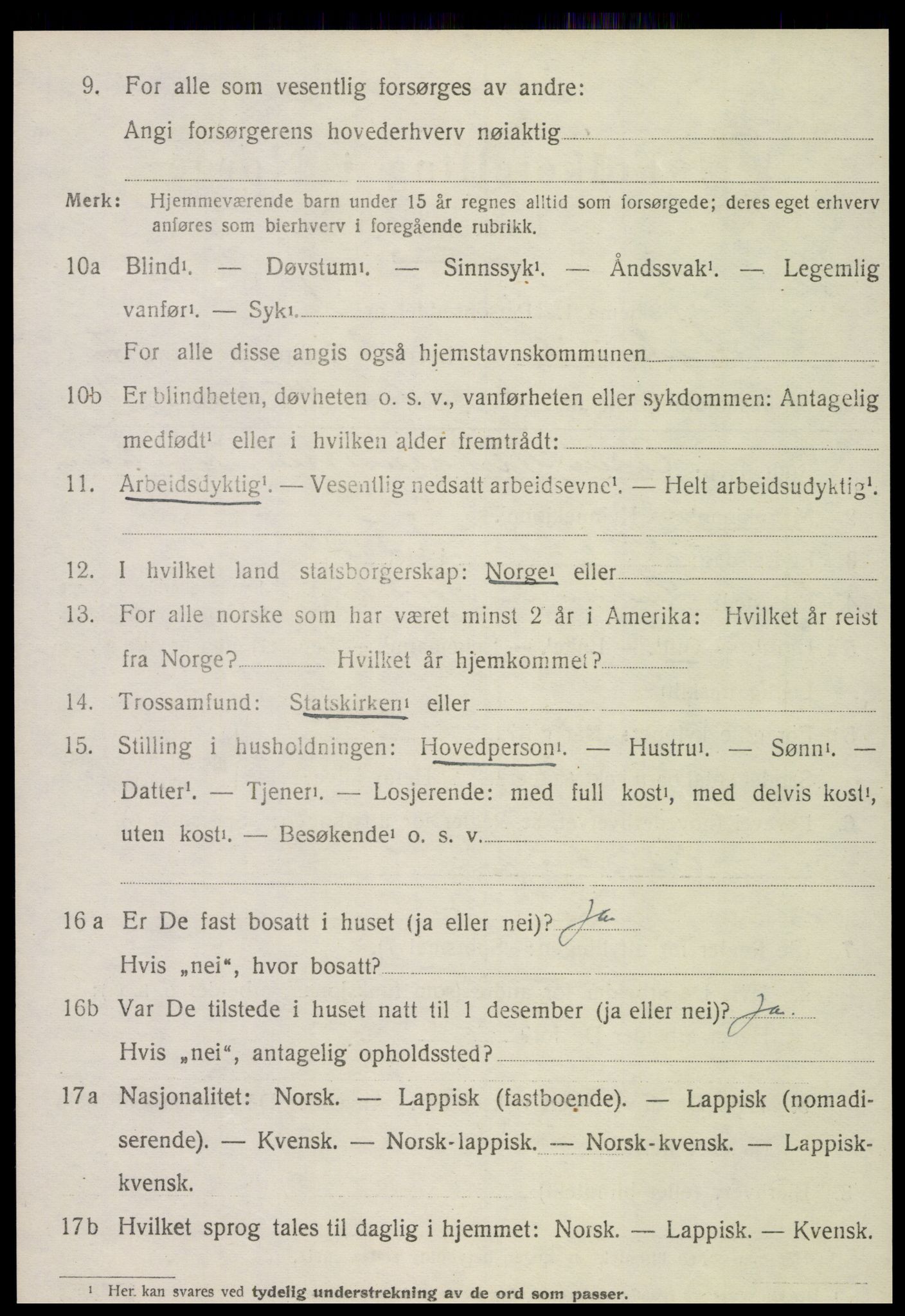 SAT, 1920 census for Leksvik, 1920, p. 6135