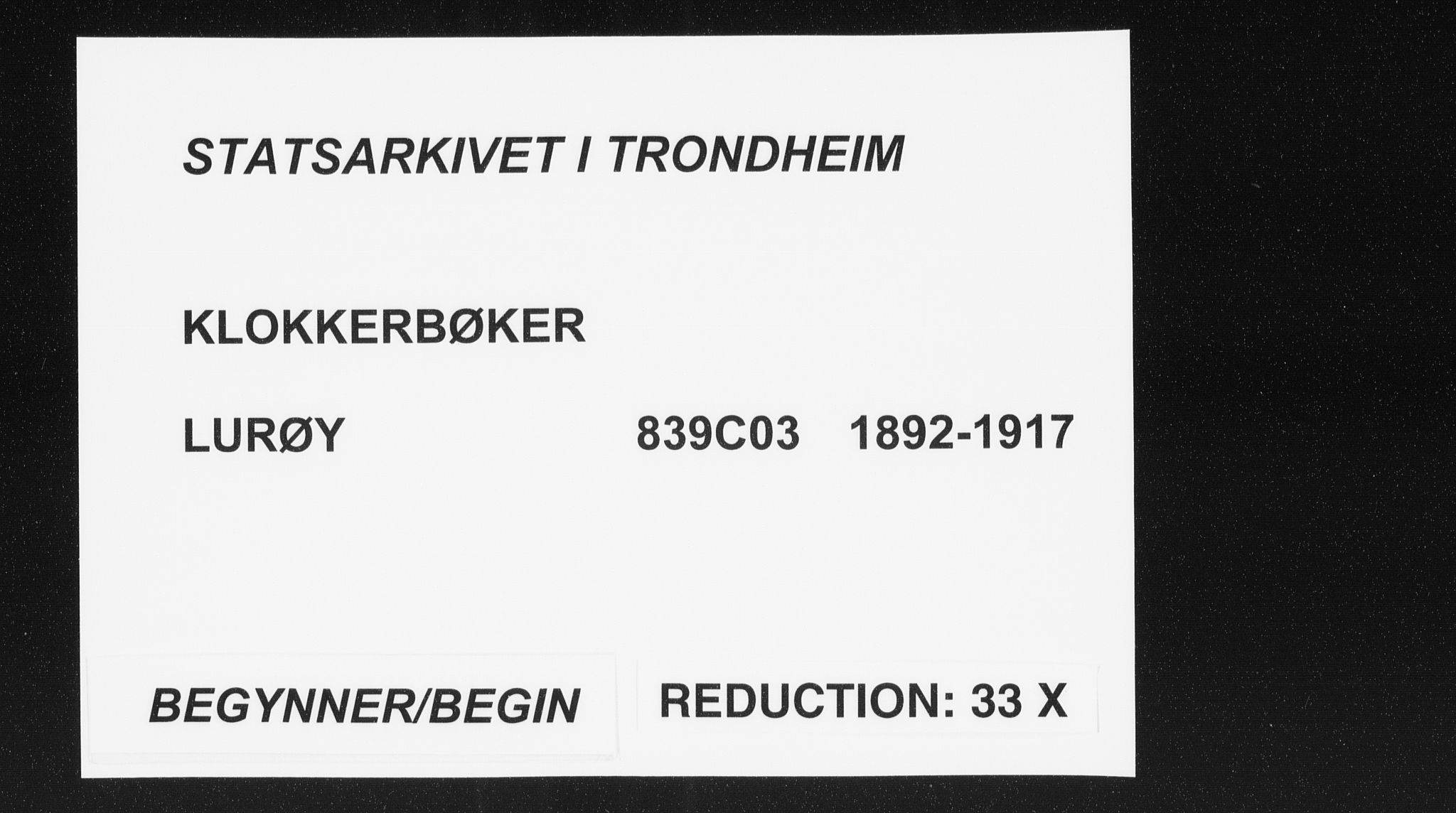 Ministerialprotokoller, klokkerbøker og fødselsregistre - Nordland, SAT/A-1459/839/L0573: Parish register (copy) no. 839C03, 1892-1917