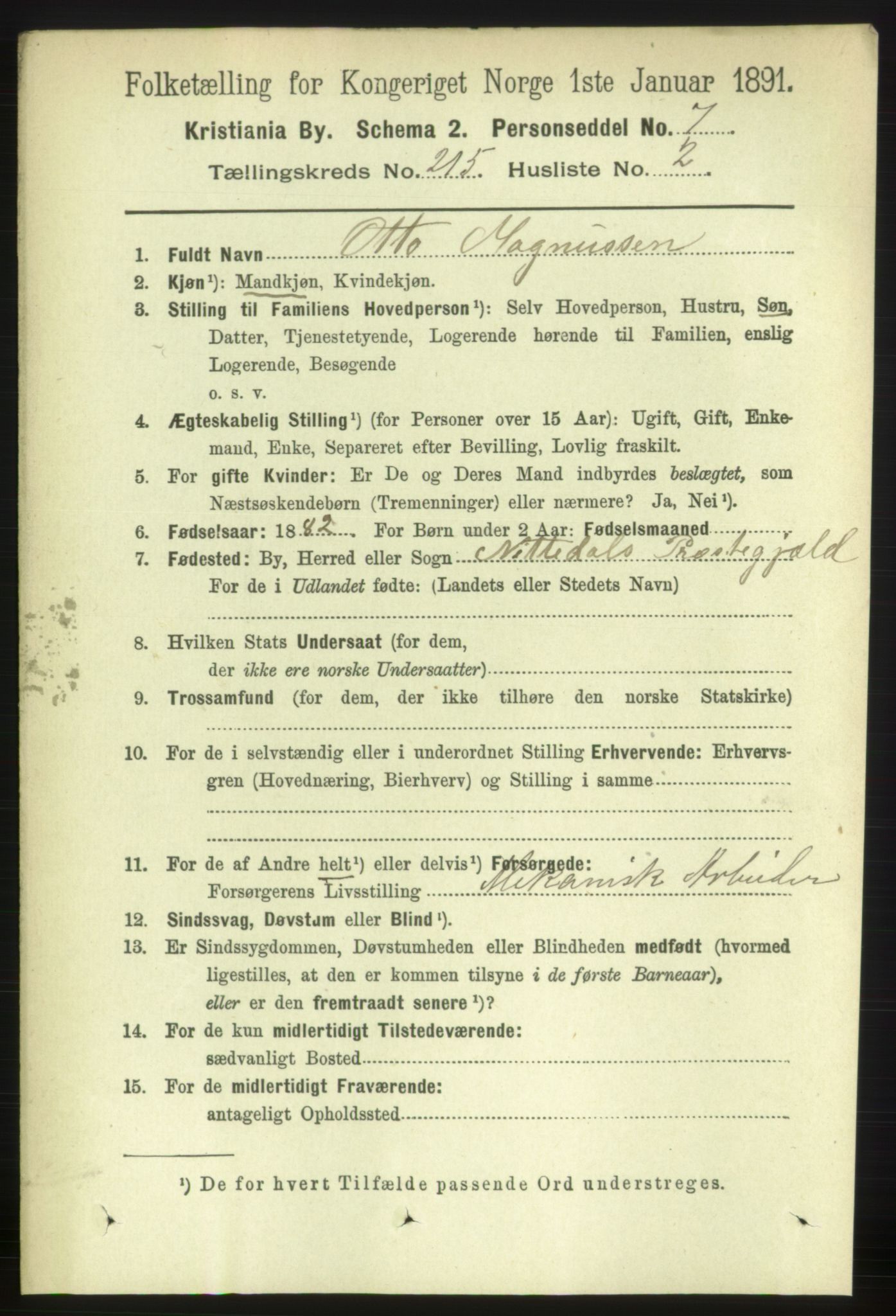 RA, 1891 census for 0301 Kristiania, 1891, p. 127777