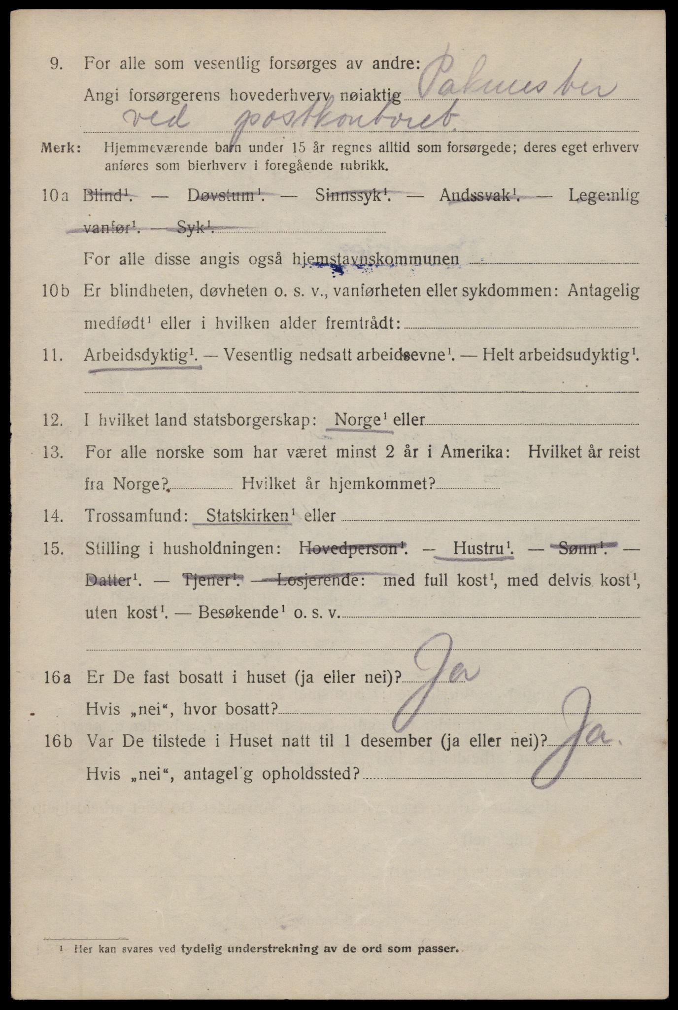 SAT, 1920 census for Trondheim, 1920, p. 143783